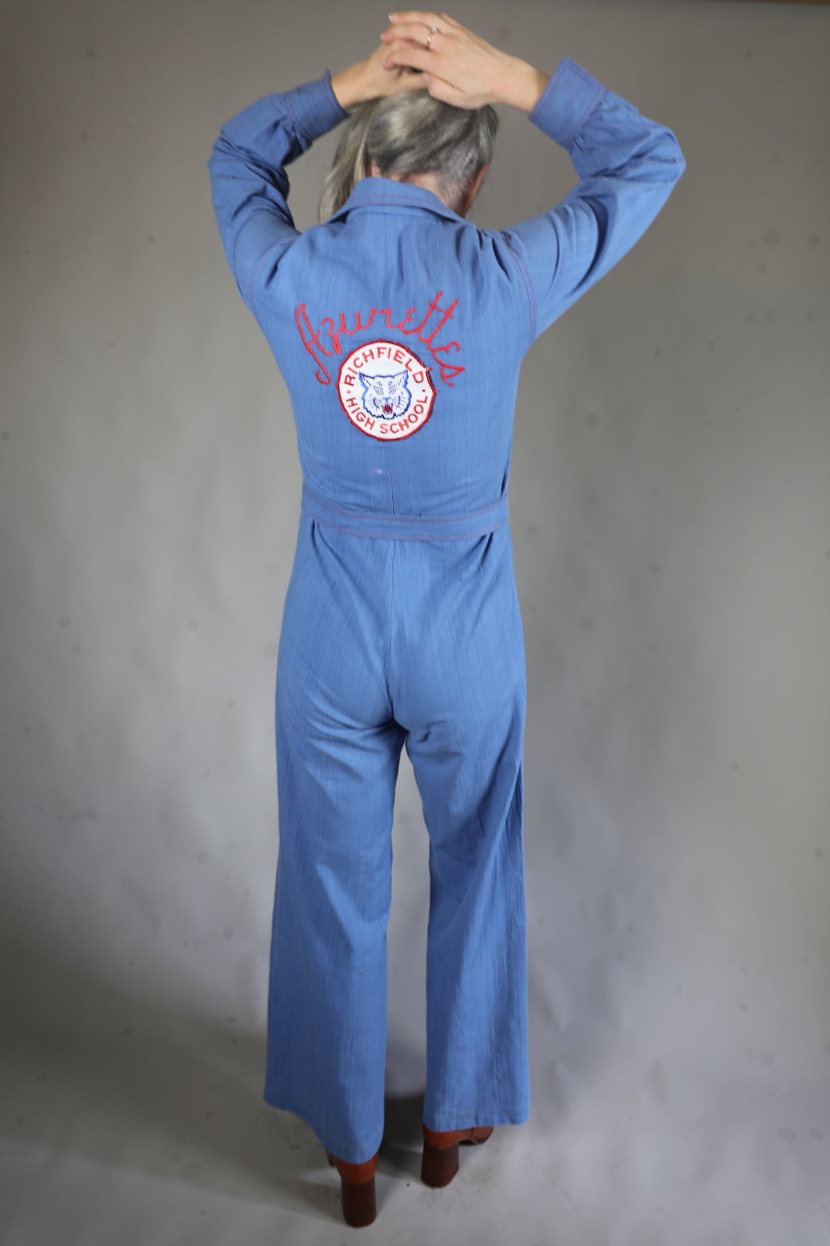 1970s Richfield High School "Azurettes" Drill Team Coverall Jumpsuit