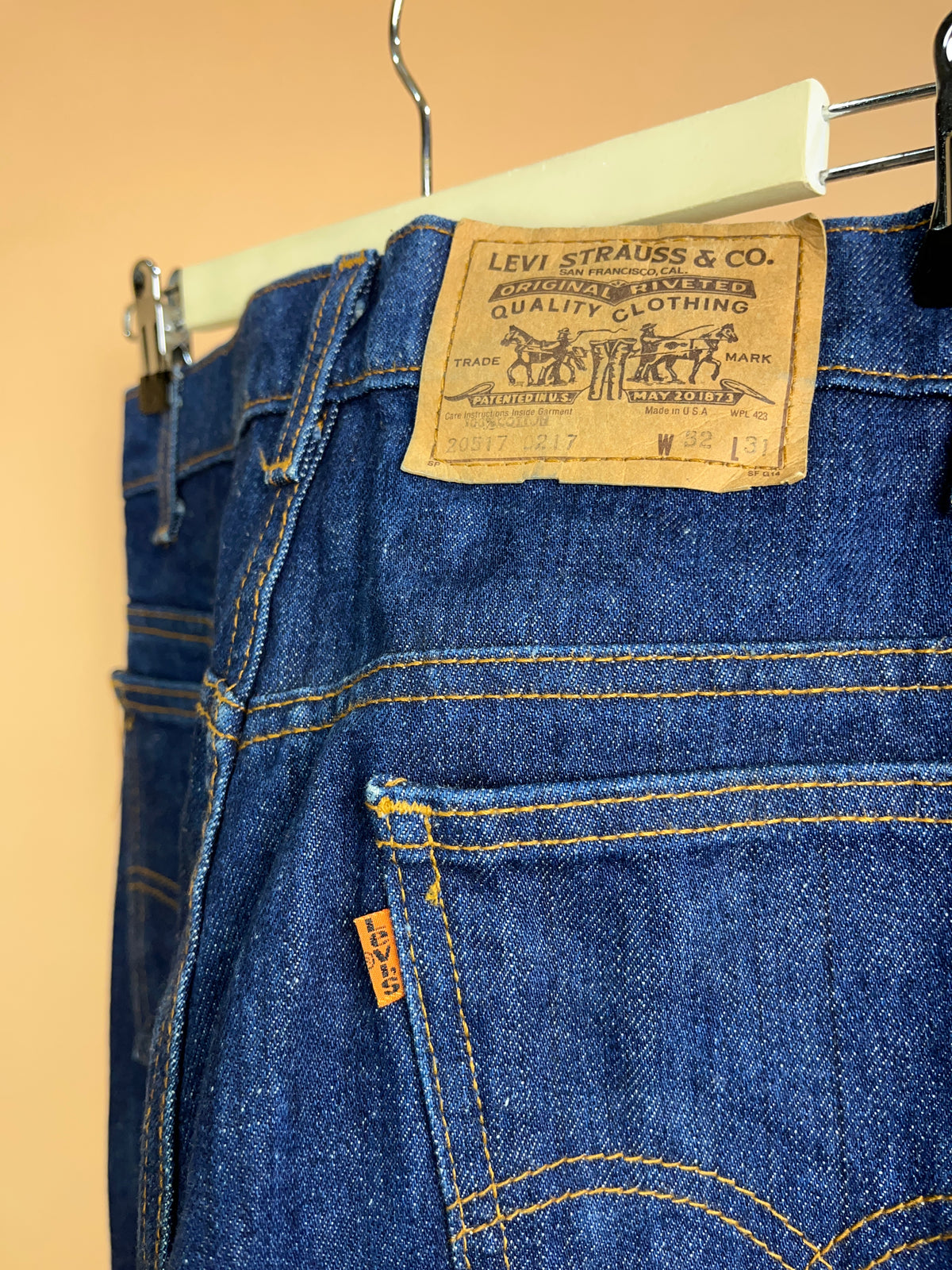 1986 Levi's 517 'Orange Tab' Made in USA Denim Jeans - 31"