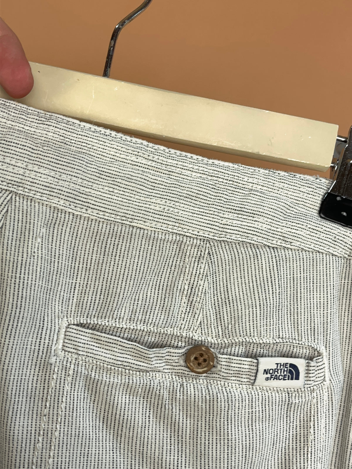 Y2k The North Face 'TNF' Pinstripe Cotton Lounge Pants - 32"