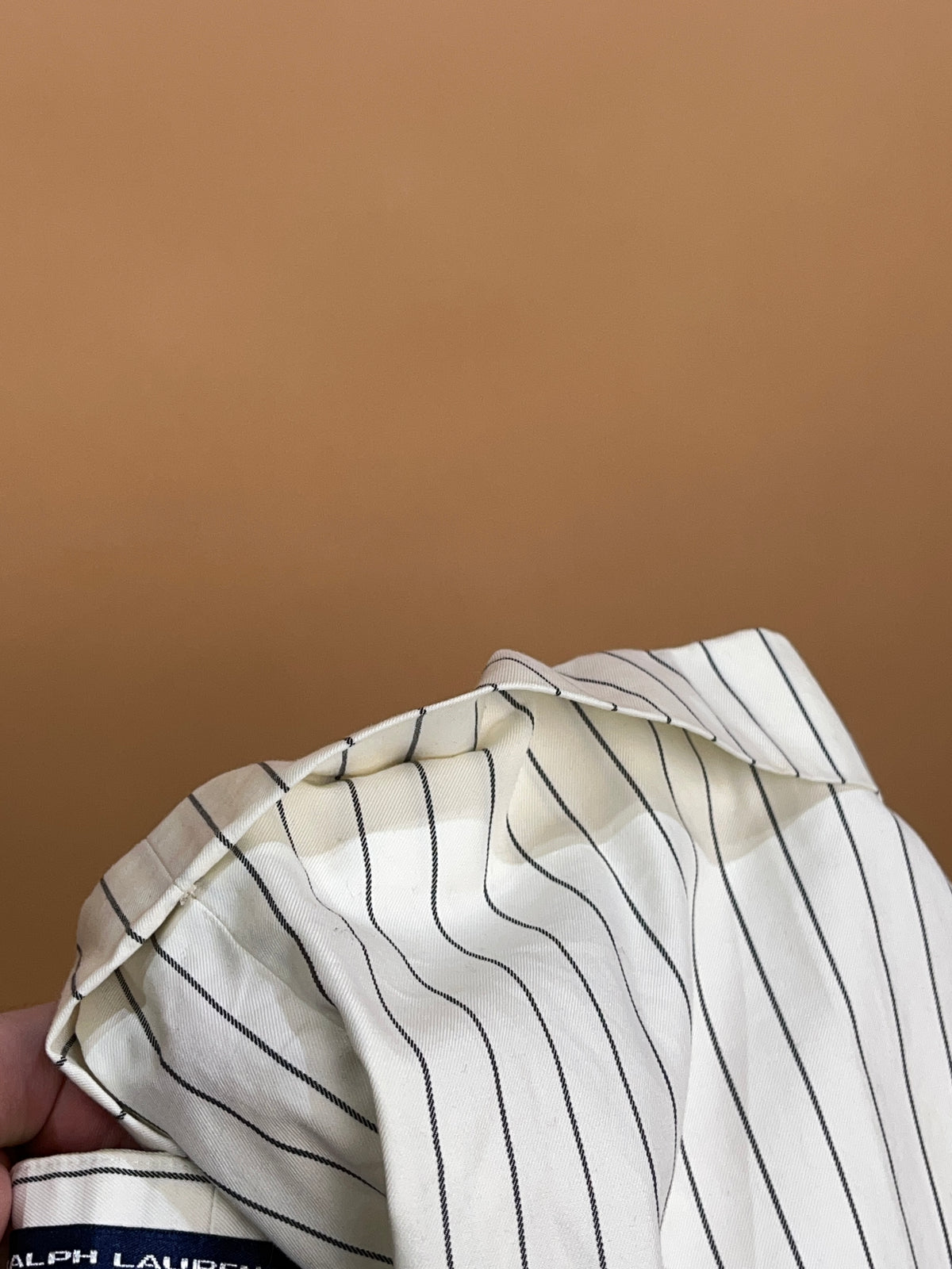 Y2k Ralph Lauren Golf White/Black Pinstripe Trousers - 8