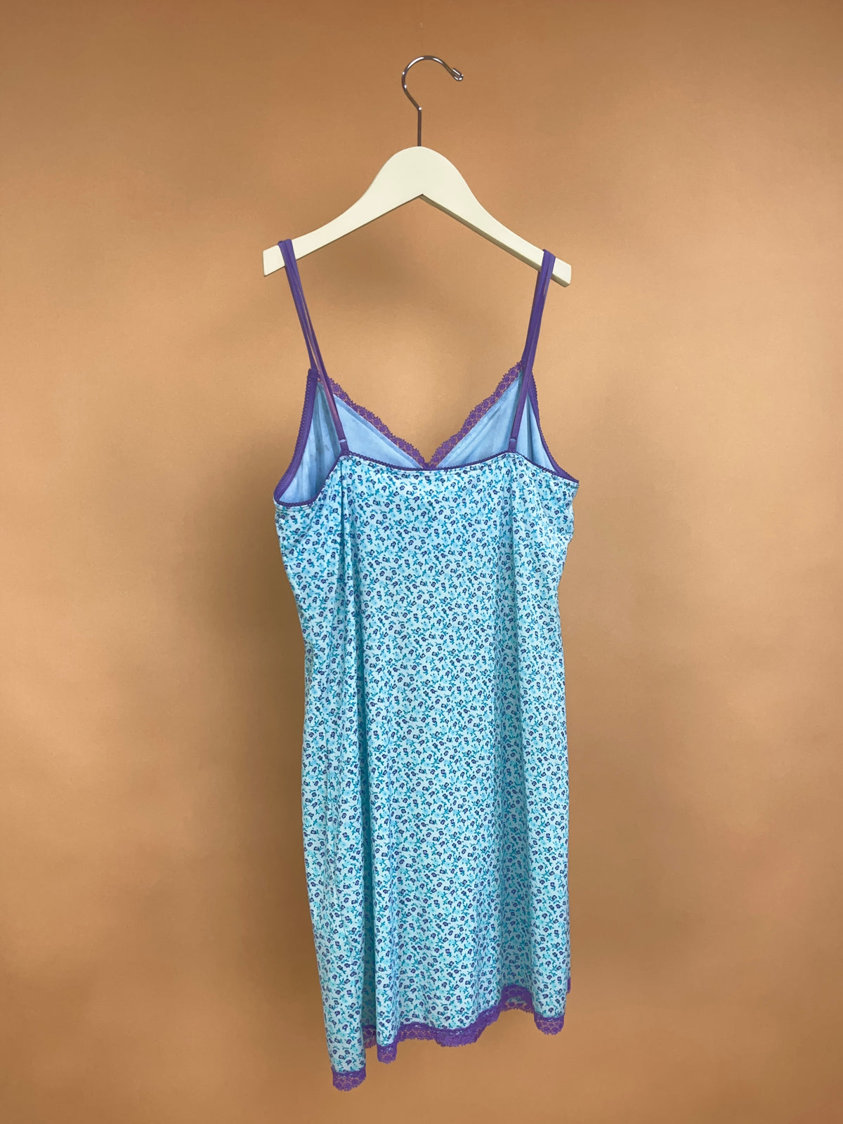 Victorias Secret Blue & Purple Floral Slip Dress