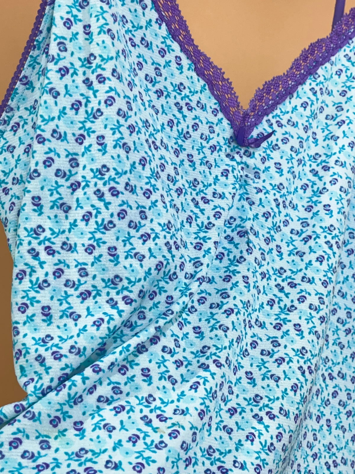 Victorias Secret Blue & Purple Floral Slip Dress