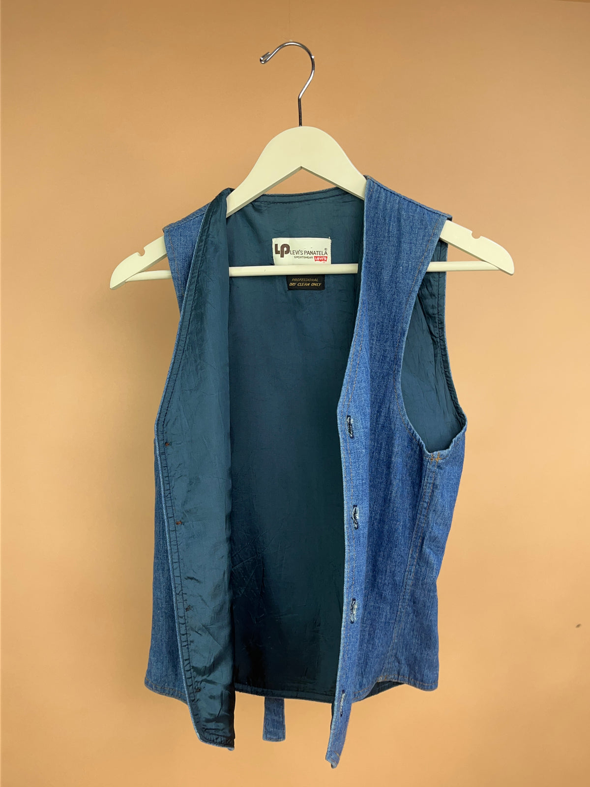 1970's Levi's Panatela Floral Denim Vest - M