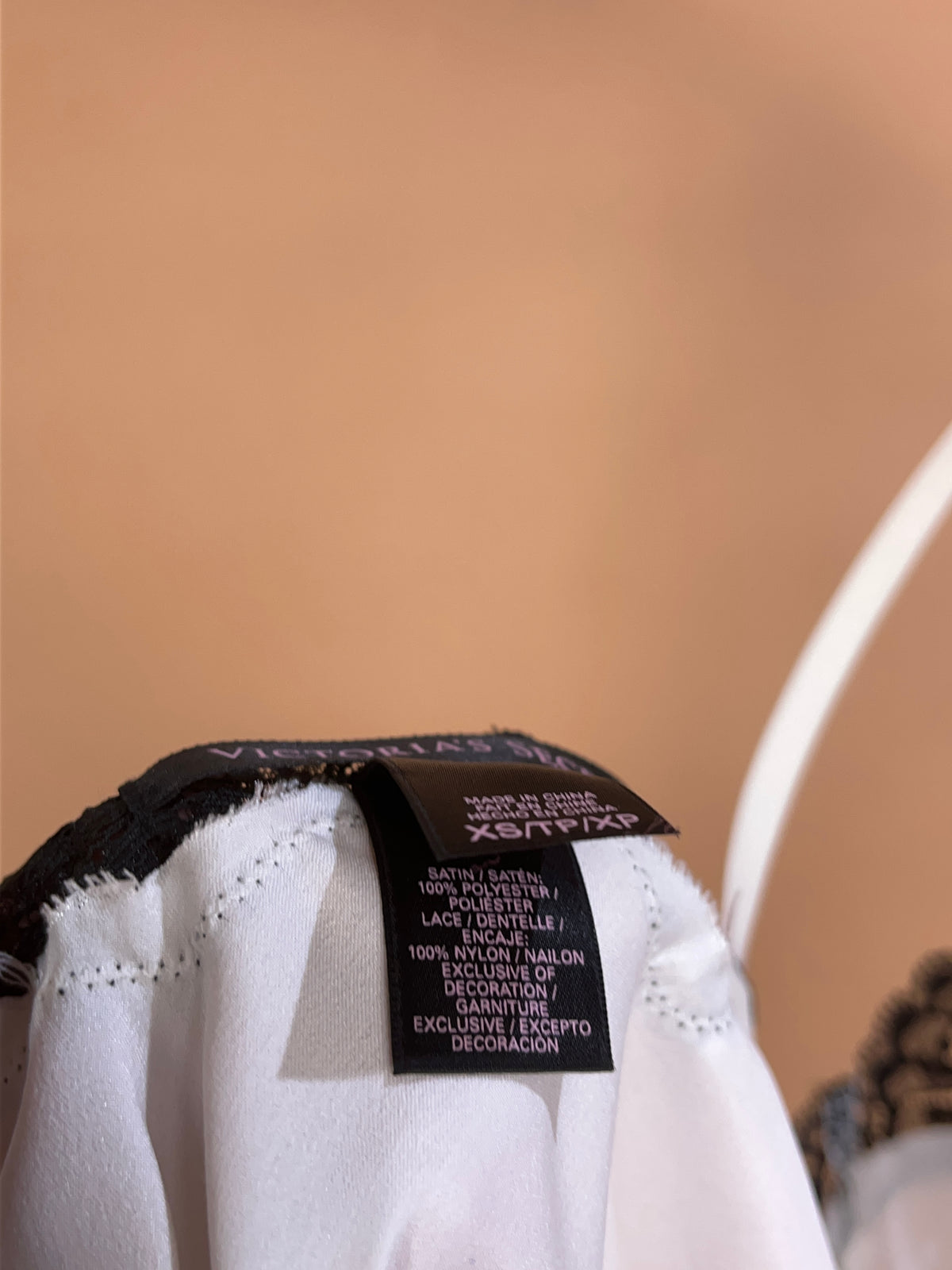 Y2k Victoria's Secret White/Black Lace Cami Slip - XS