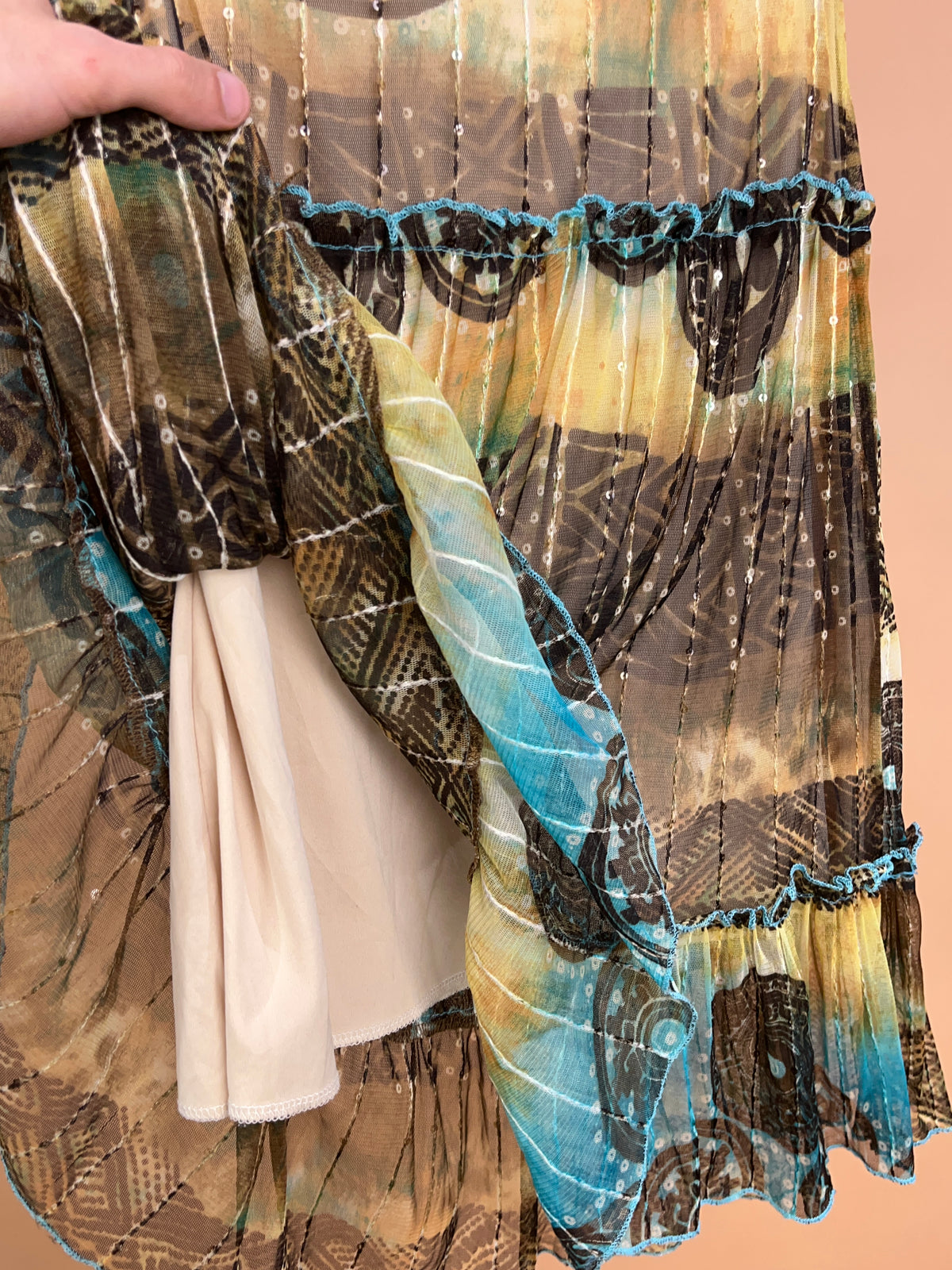 Y2k 'Whiz' Lace Midi Skirt - S