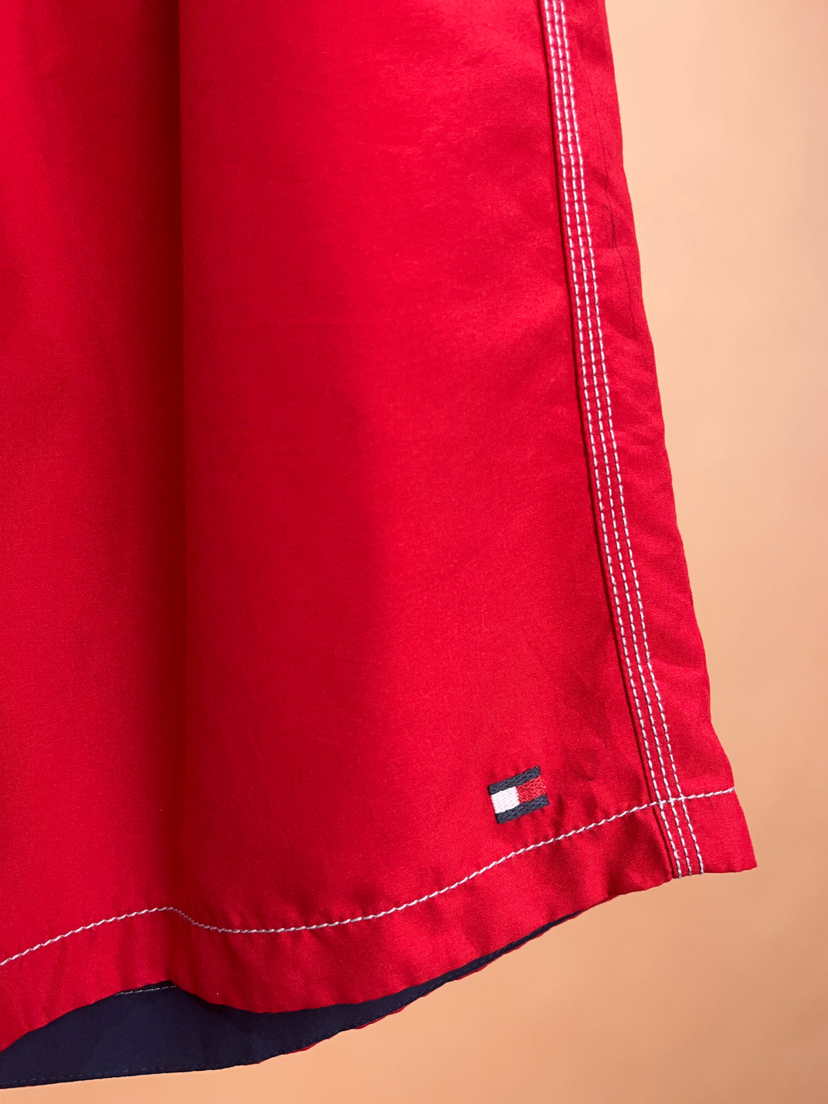 Y2k Tommy Hilfiger Red Swim Shorts - S