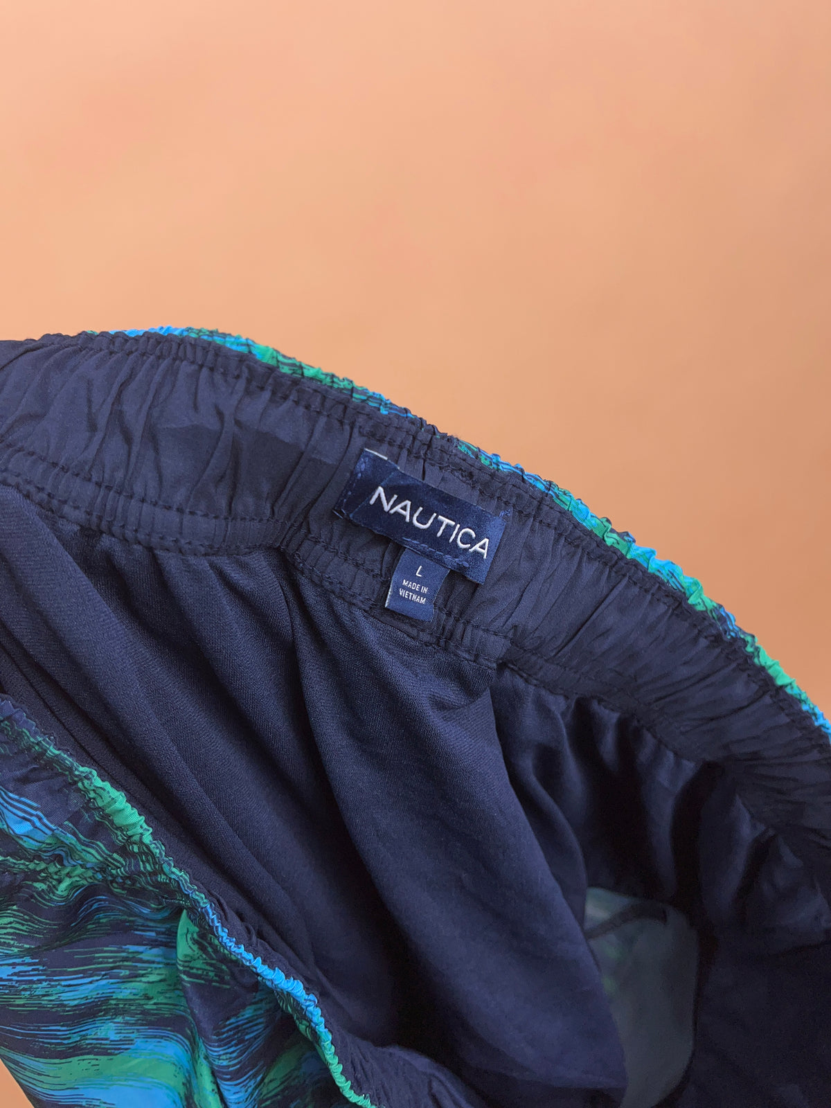 Y2k Nautica Gradient Swim Shorts - L