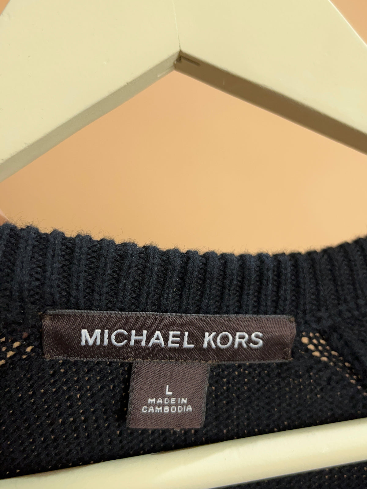 Y2K Michael Kors Black Logo Sleeve Knit - L