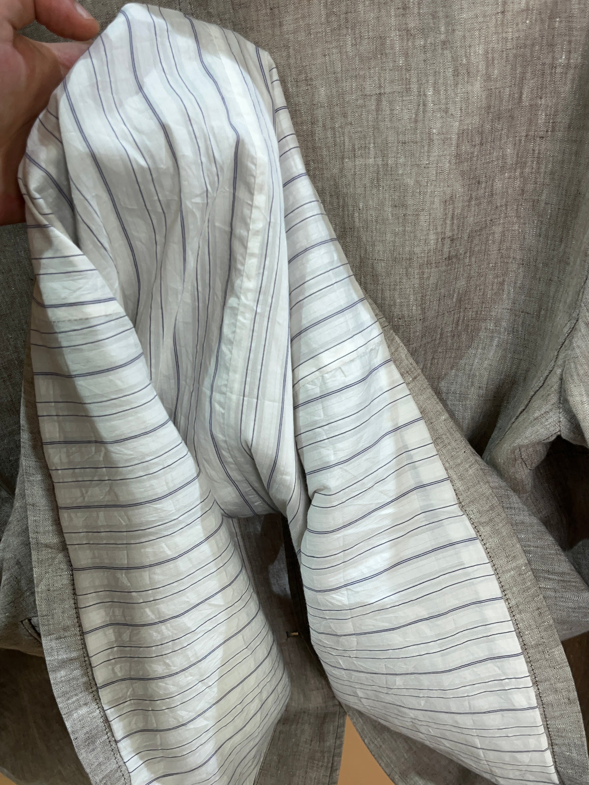 Late 1990's Giorgio Armani Grey Linen Blazer - M