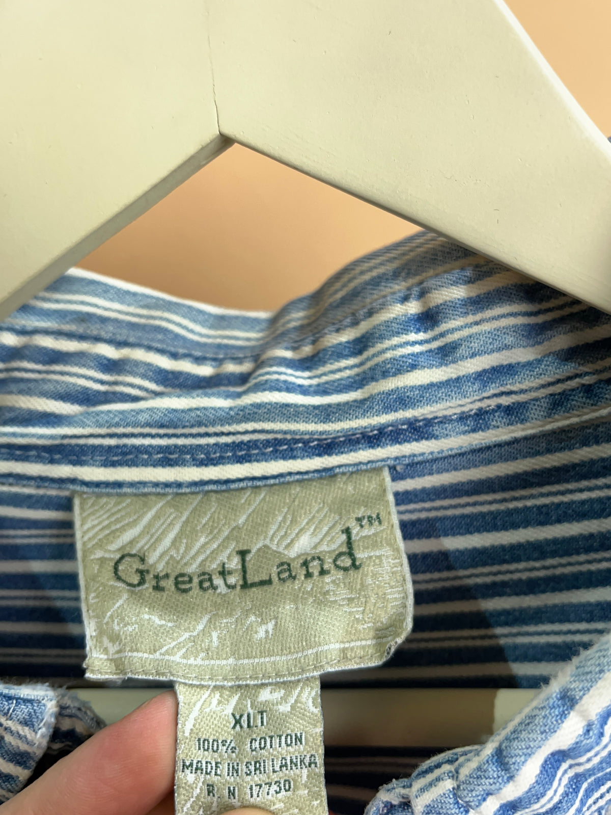 1990s GreatLand Hickory Stripe Cotton Shirt - XL