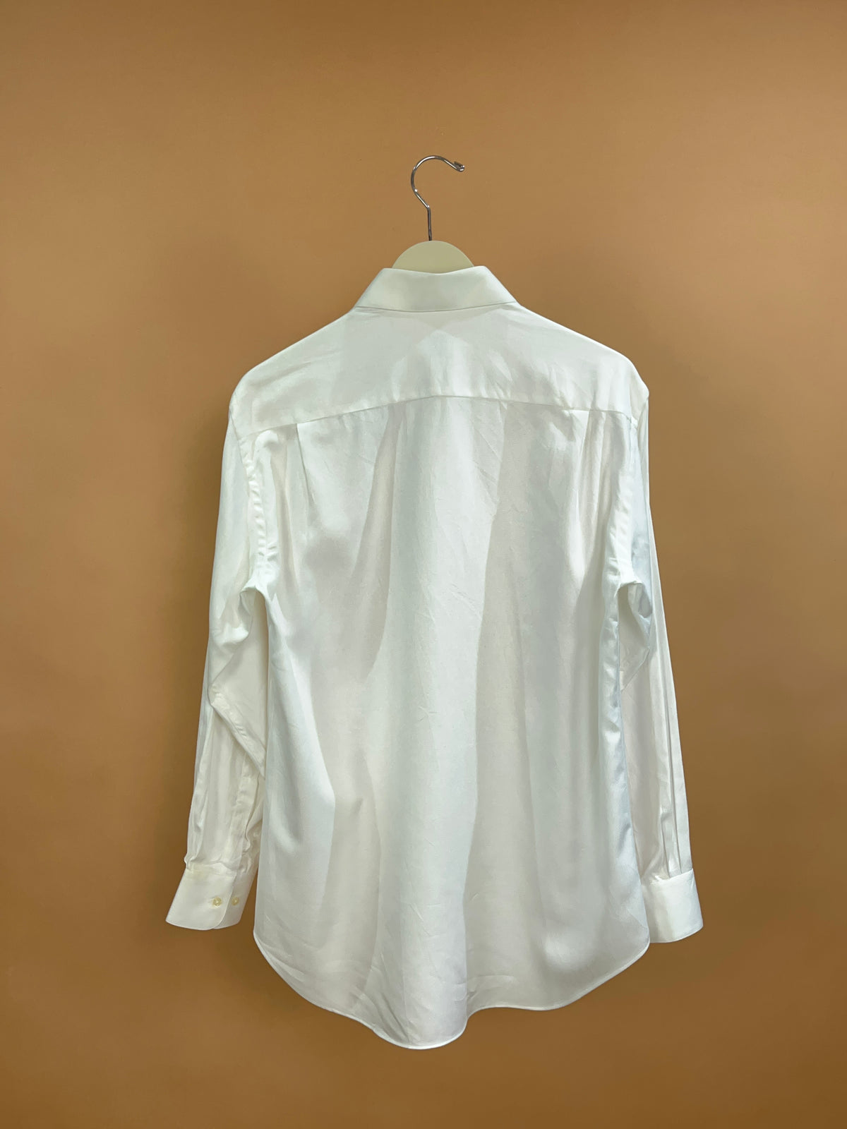 Y2K Armani White Fitted Cotton Shirt - S