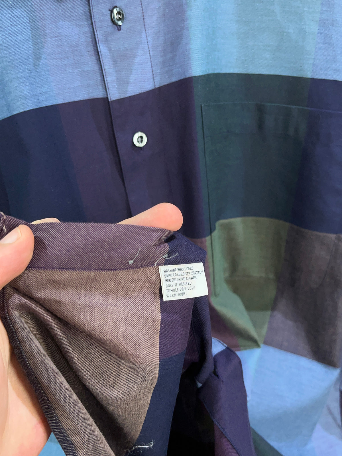 1980's Christian Dior Monsieur Multi Block Colour Shirt - XL