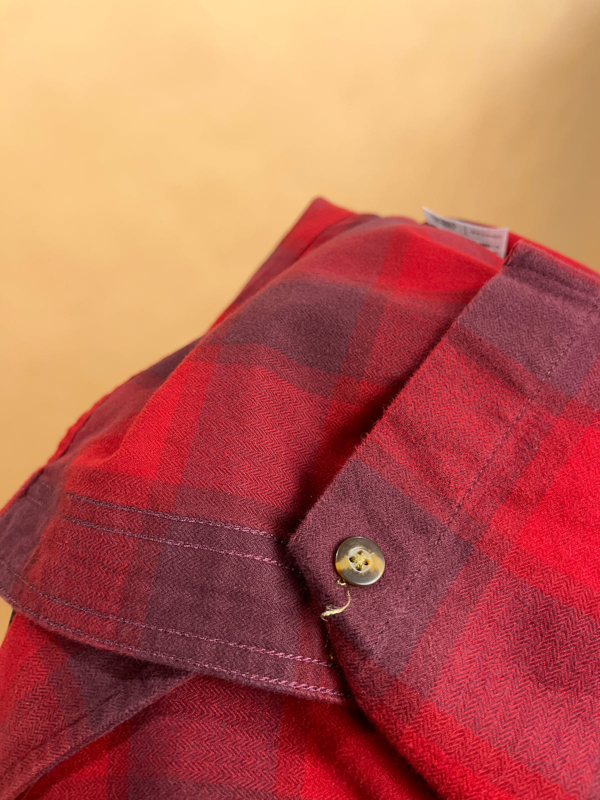 1990's Carhartt red and burgundy plaid heavy cotton shirt — Arkive Vintage