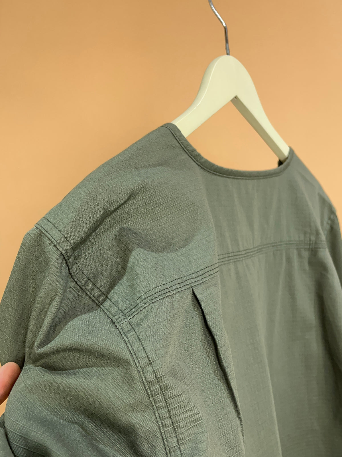 Y2K Carhartt olive brown ripstop utility shirt — Arkive Vintage
