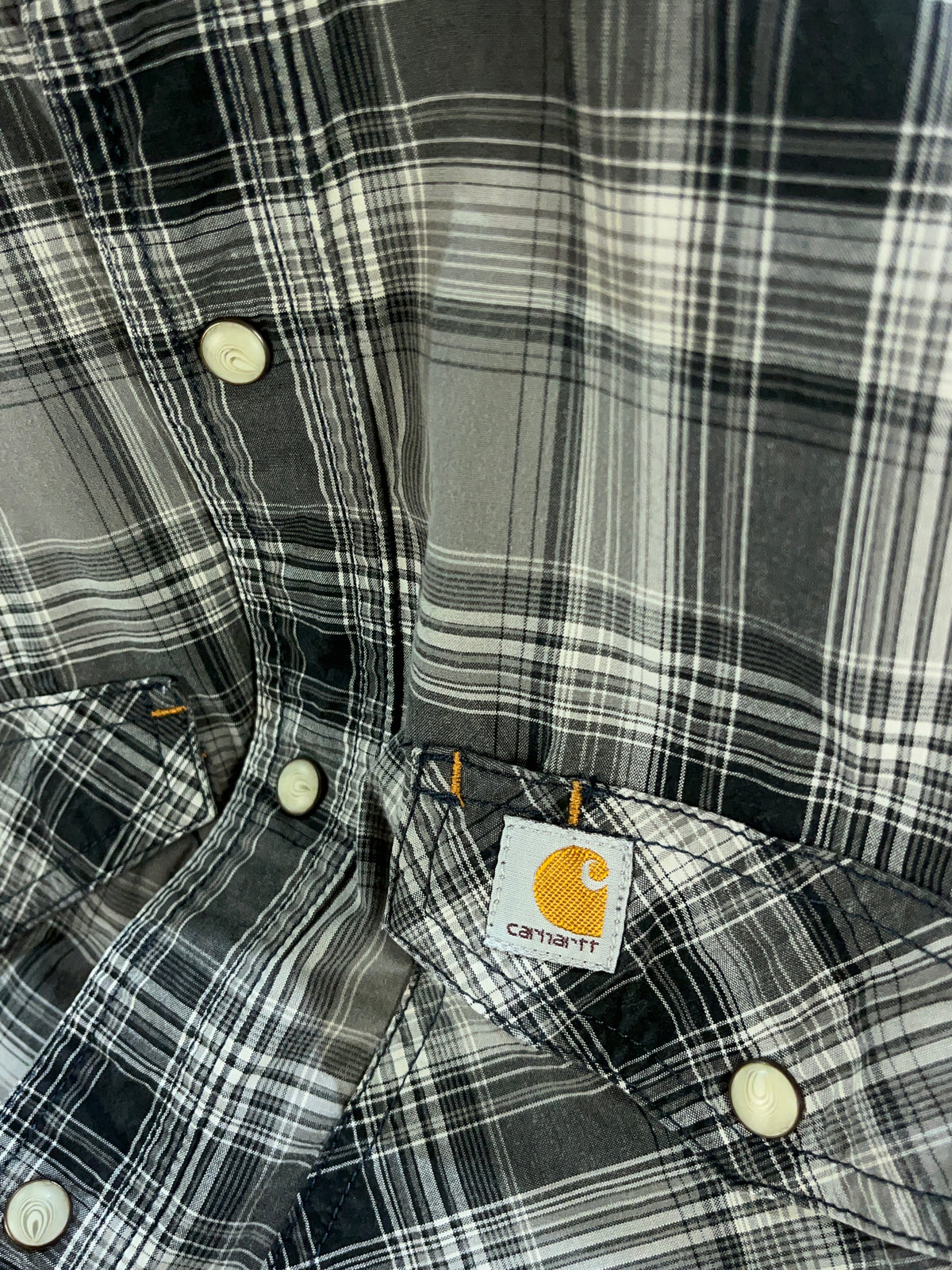 Y2k Carhartt Relaxed Fit Plad Workwear Shirt - S
