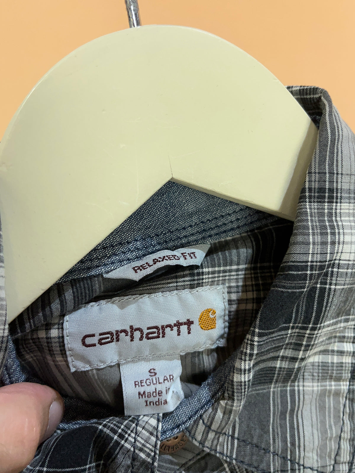 Y2k Carhartt Relaxed Fit Plad Workwear Shirt - S