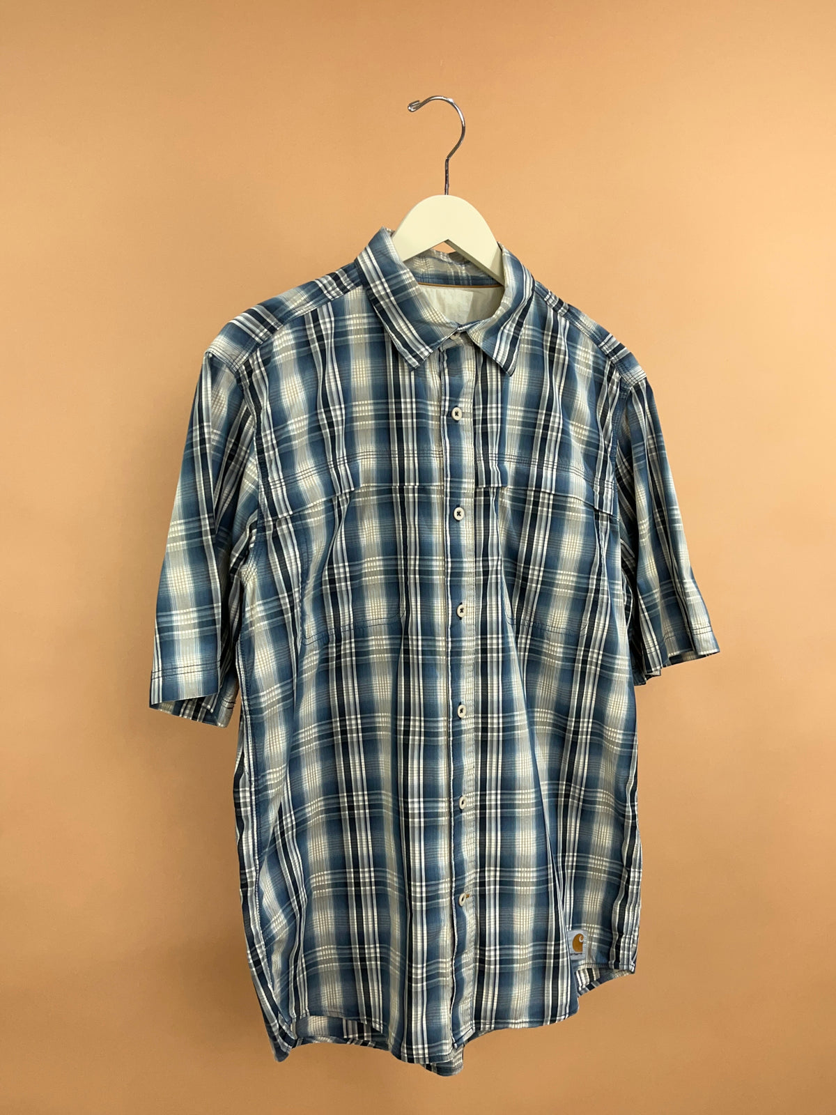 Y2k Carhartt Plaid Mesh Shirt - M