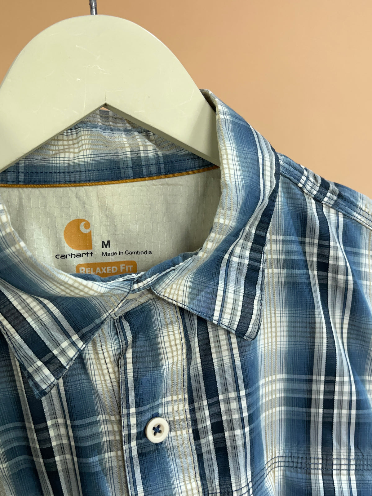 Y2k Carhartt Plaid Mesh Shirt - M