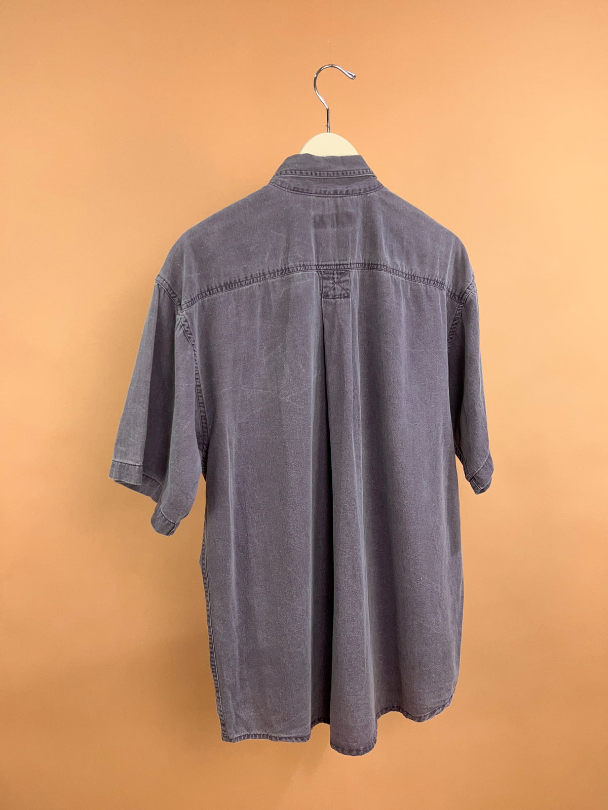 Fieldmaster Pale Eggplant Faded Cotton Short Sleeve Shirt - L