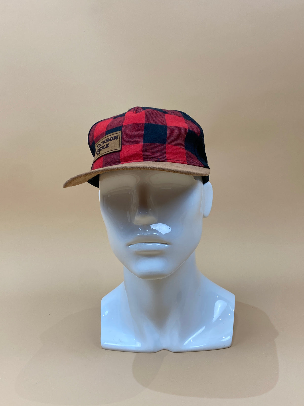 Jackson Hole Red & Black Plaid Snapback Hat