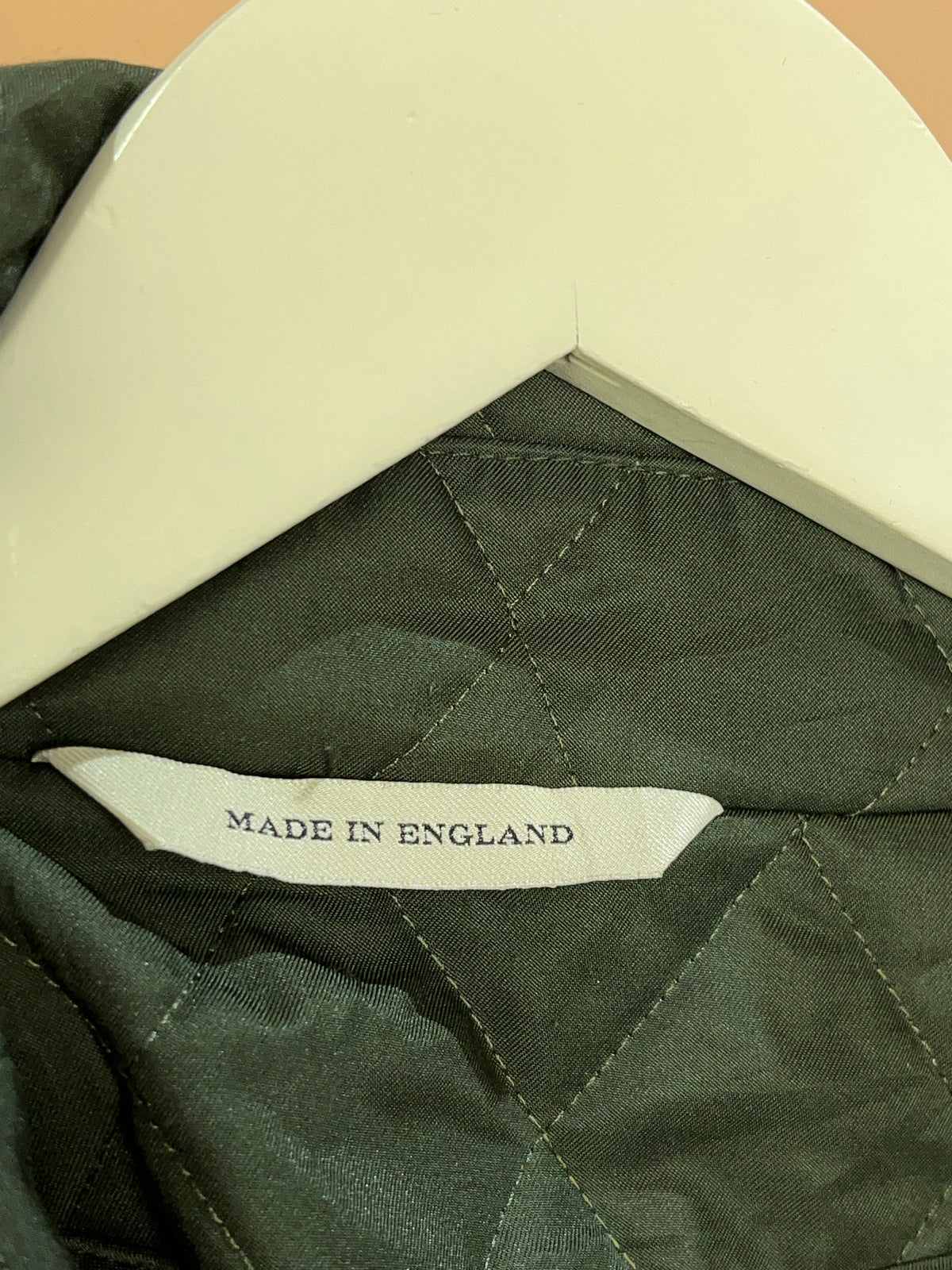Y2K Burberry London Olive Quilted Double-Breasted Jacket - M