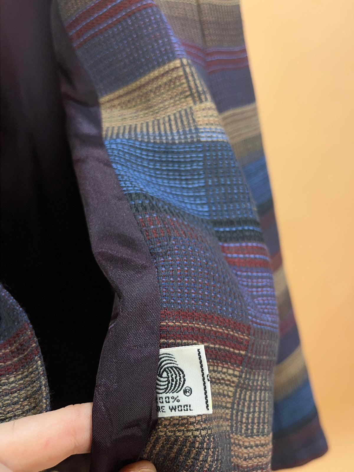 Vintage Christian Dior Separates Multicolour Plaid Wool Blazer - 10