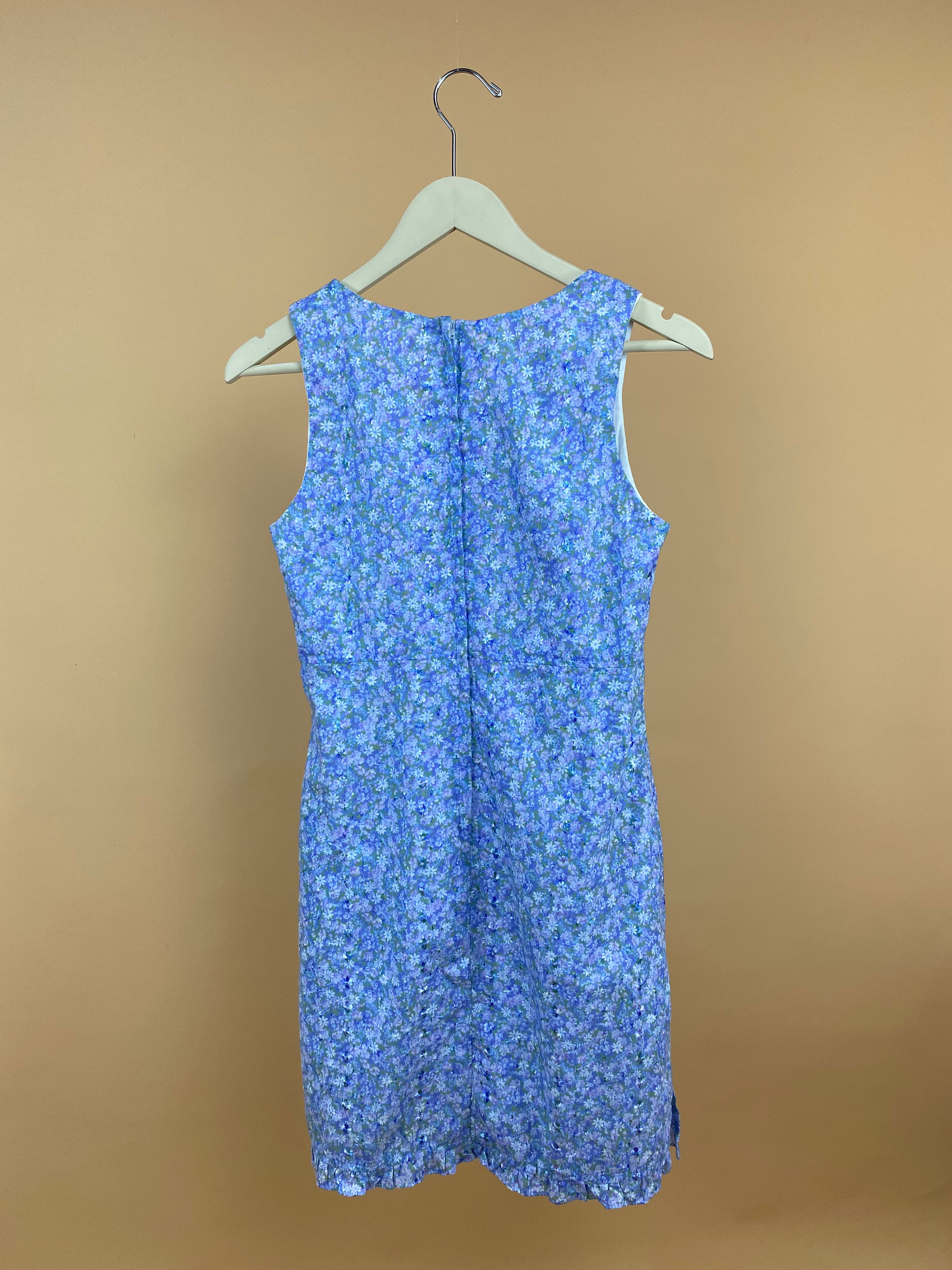 1990s Floral Jacquard Shift Dress - 8