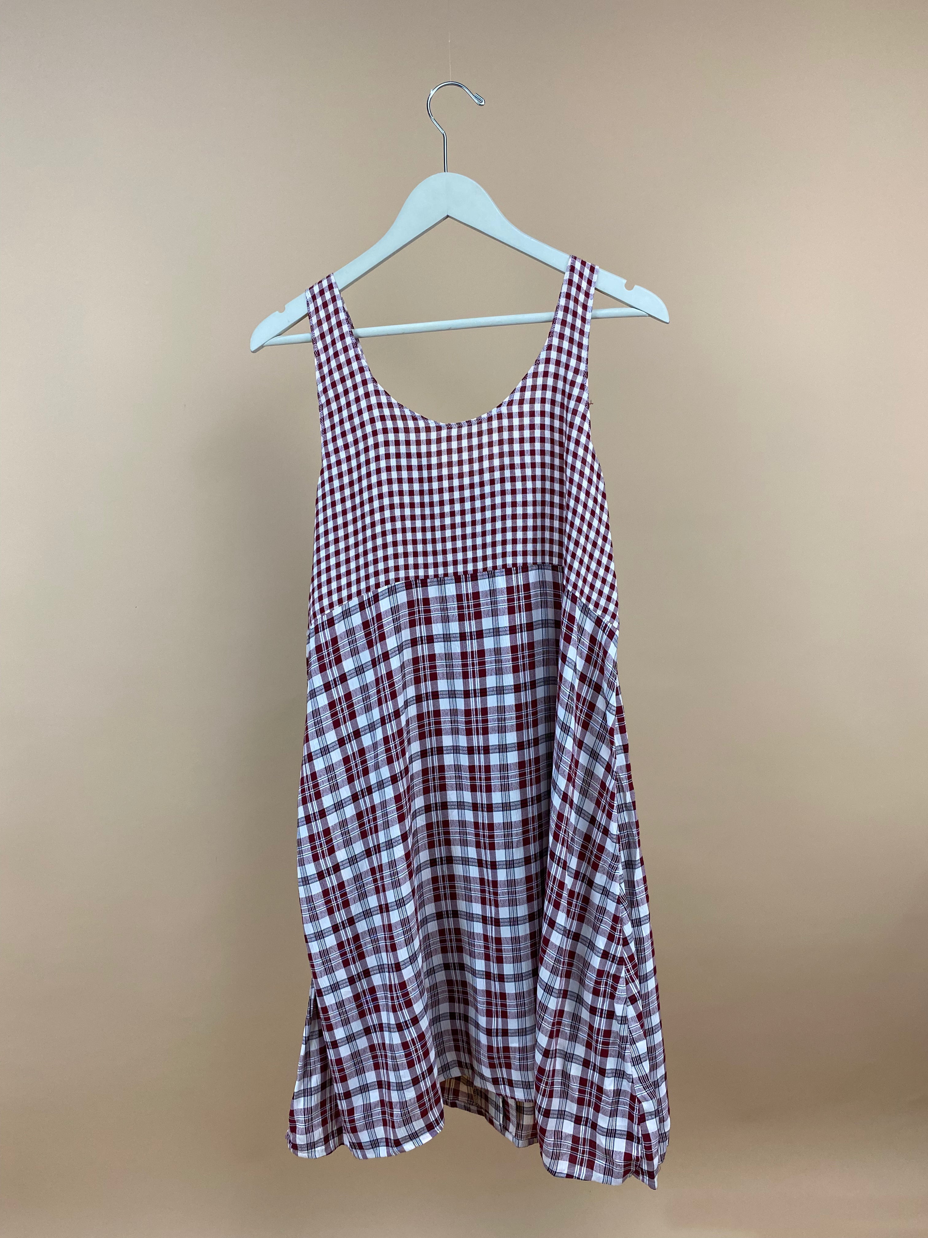 1990s Gingham Plaid Dress - 10