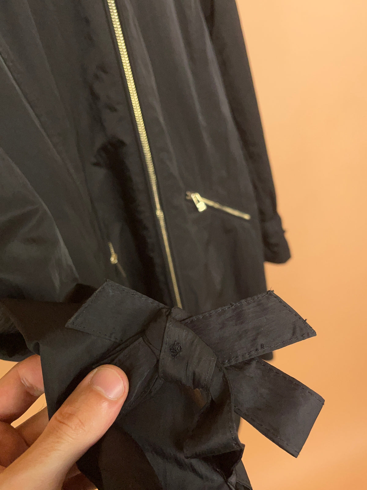 Y2K Karl Lagerfeld Paris Black Hooded Zip Jacket - L