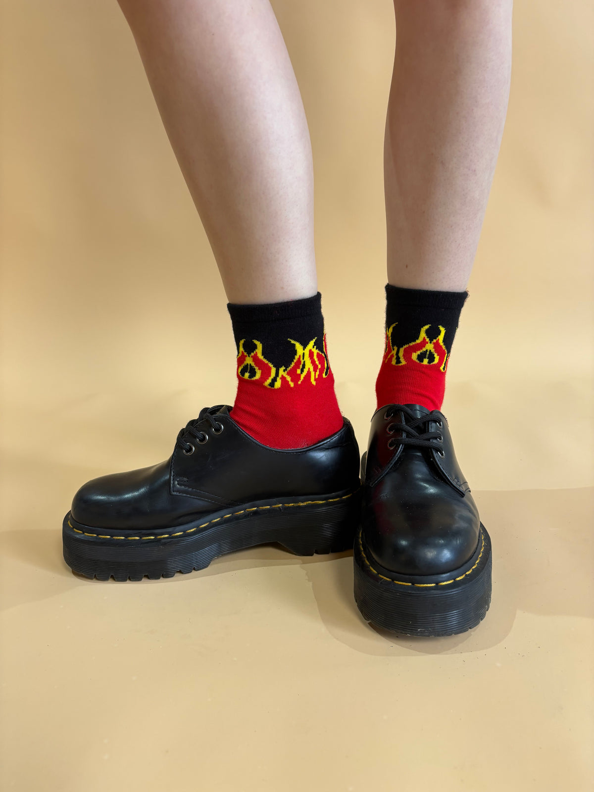 Red Flame Ankle Socks