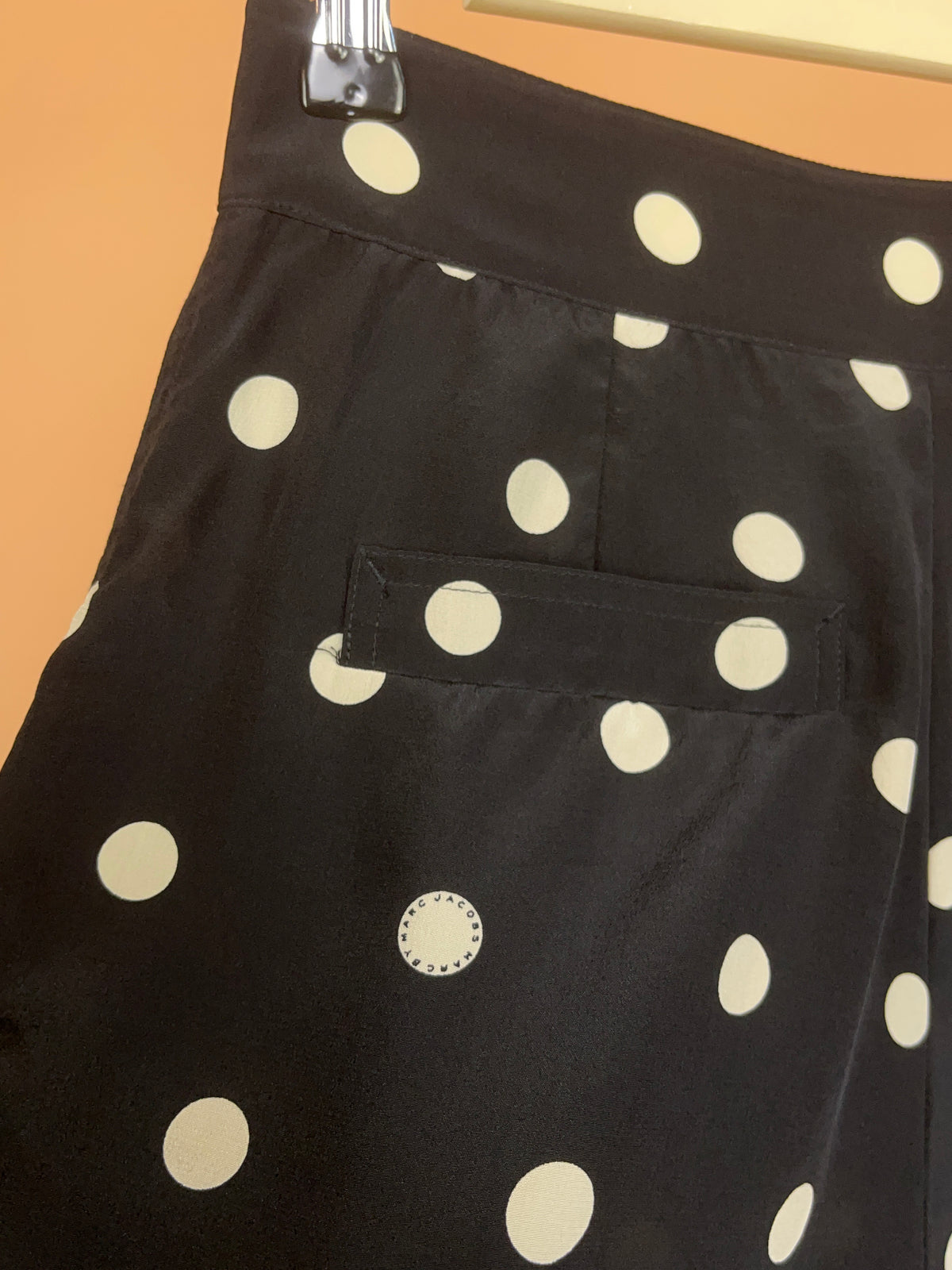 1990's Marc By Marc Jacobs Silk Polka Dot Pleated Short - 27.5"