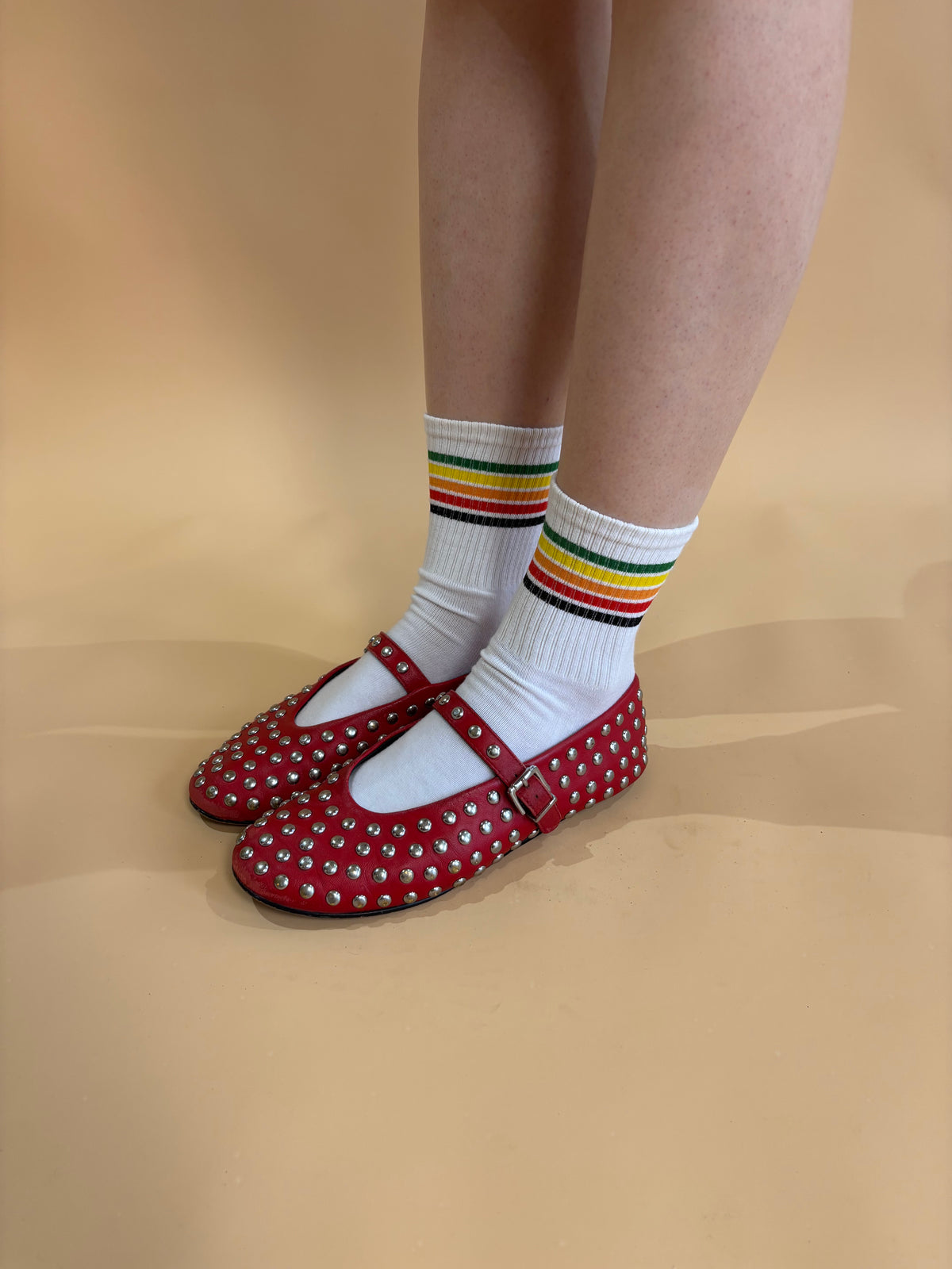 70s Style Striped Skater Socks