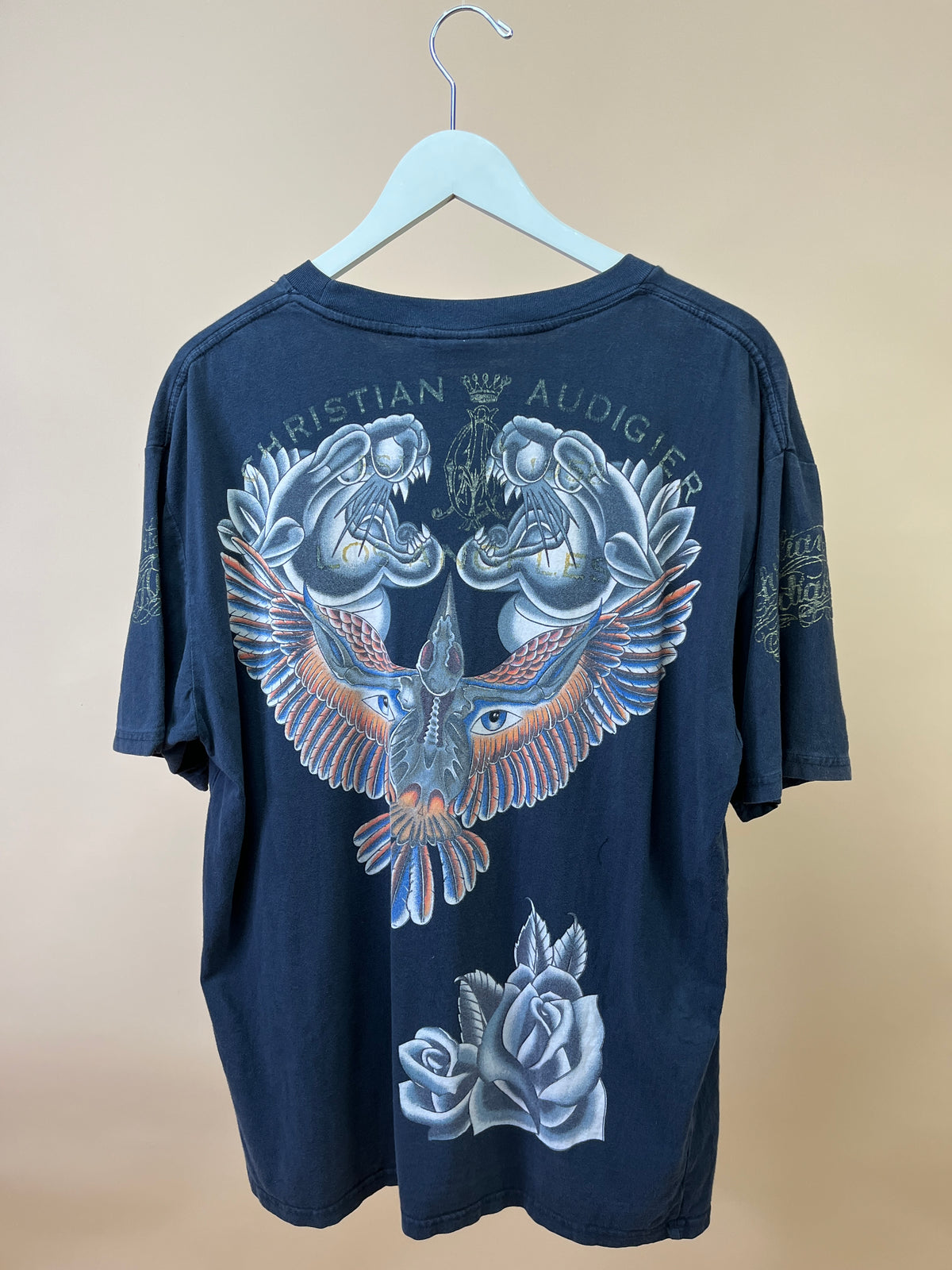 Y2K Christian Audigier Graphic T-shirt - XL