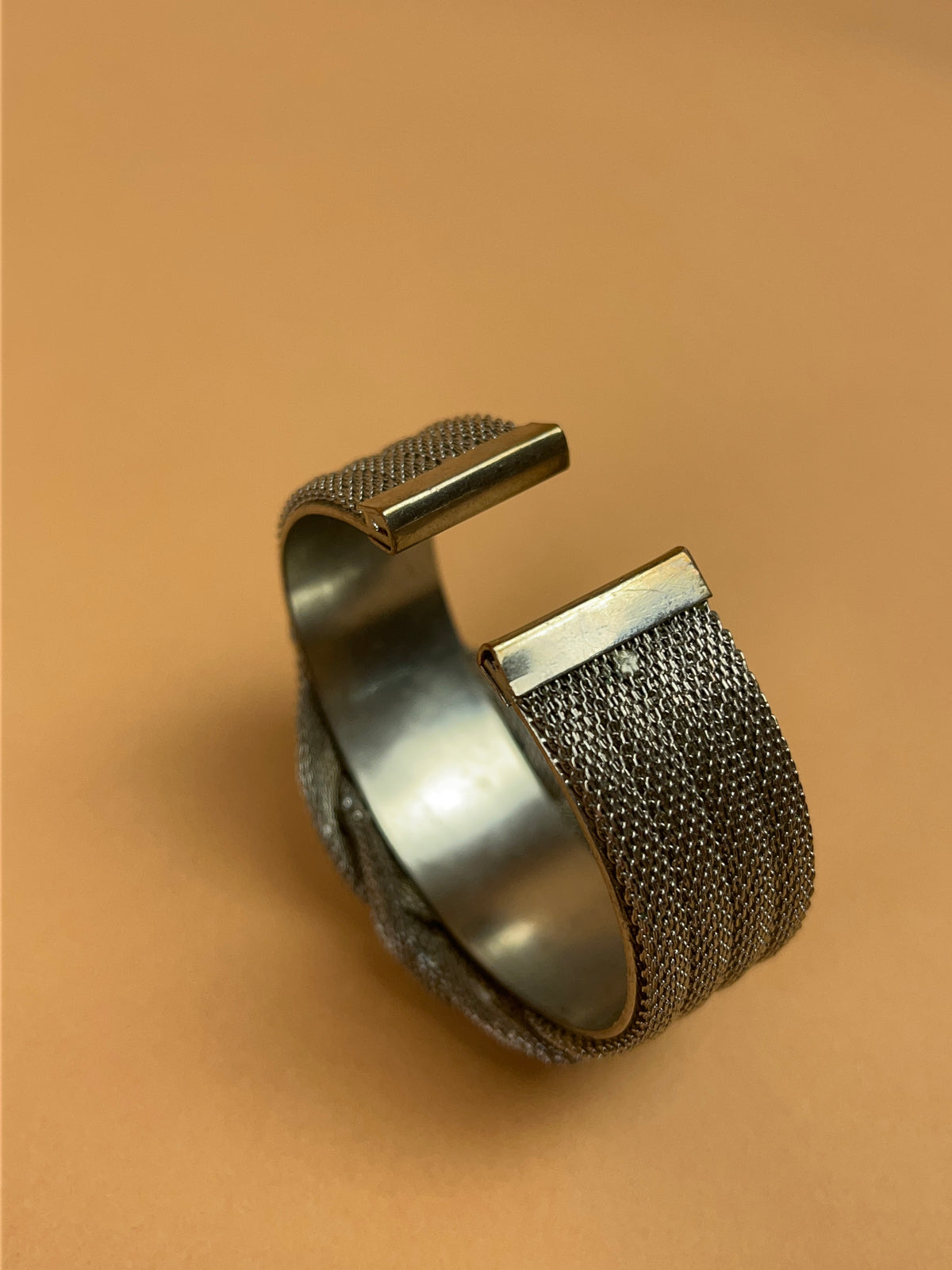 1970's Braided Mesh Wrist Cuff Bangle