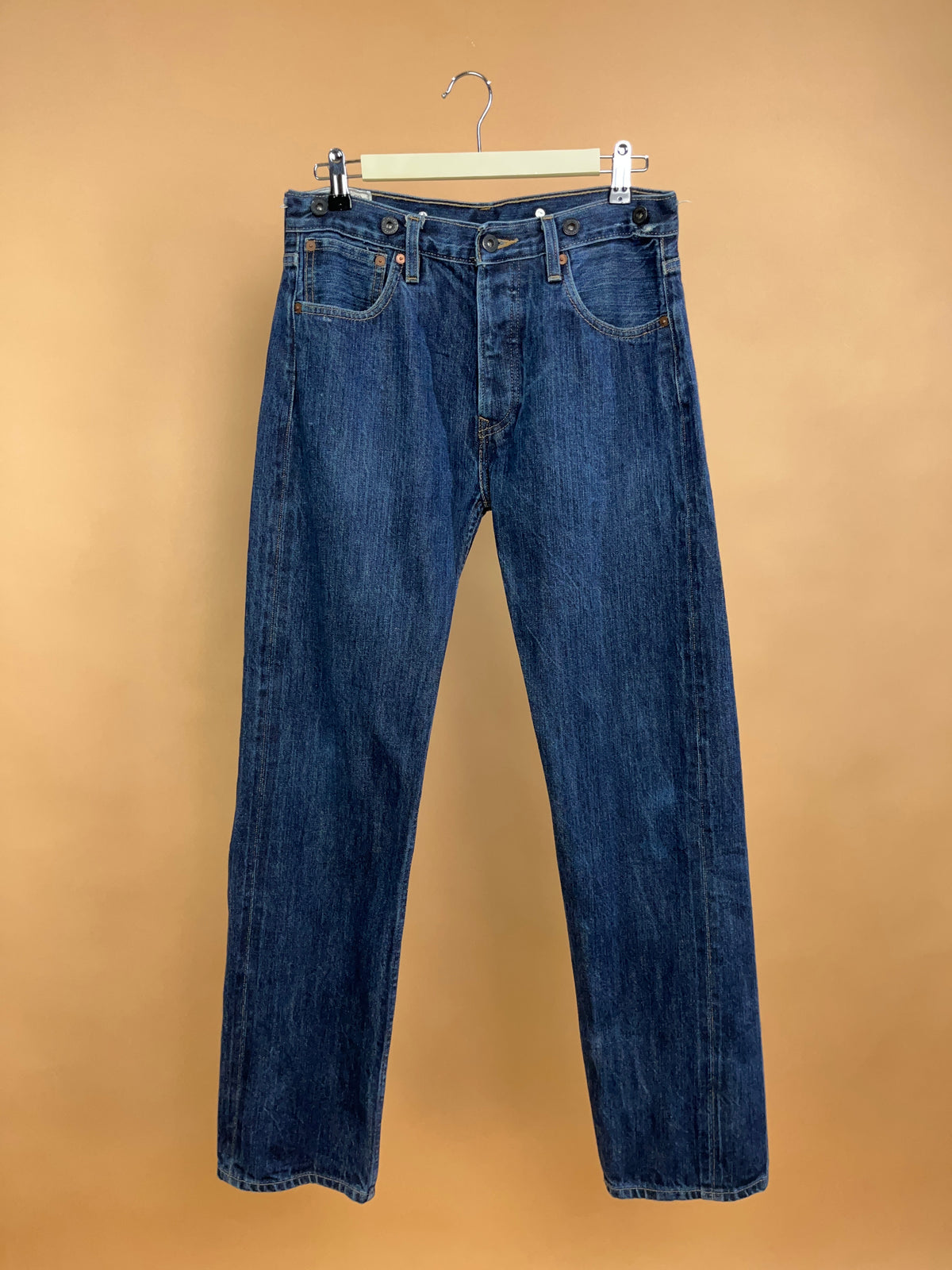 Y2K Levi Strauss & Co Dark Wash Cinch Back Denim Jeans - 31"
