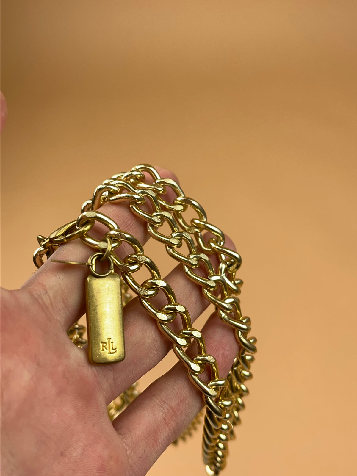 Ralph Lauren Braided Gold Toned Chain