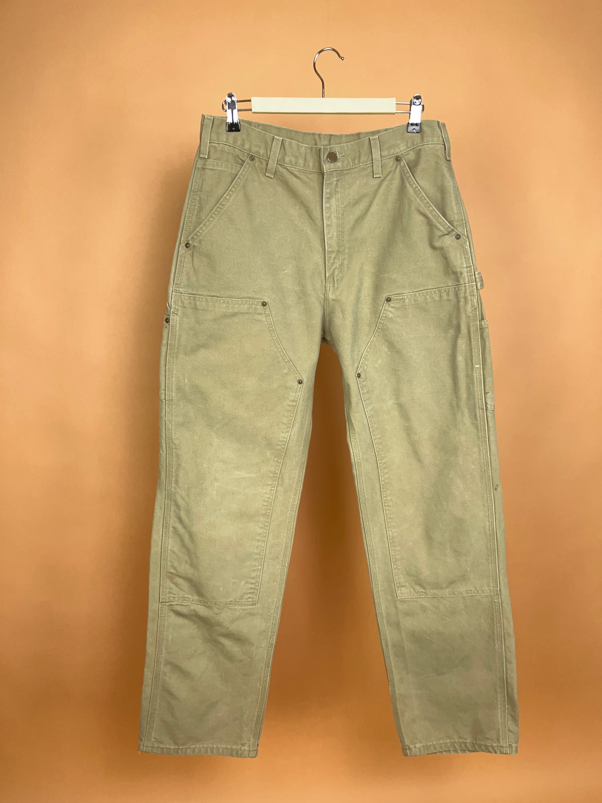 Carhartt Taupe Double Knee Trousers - 32"