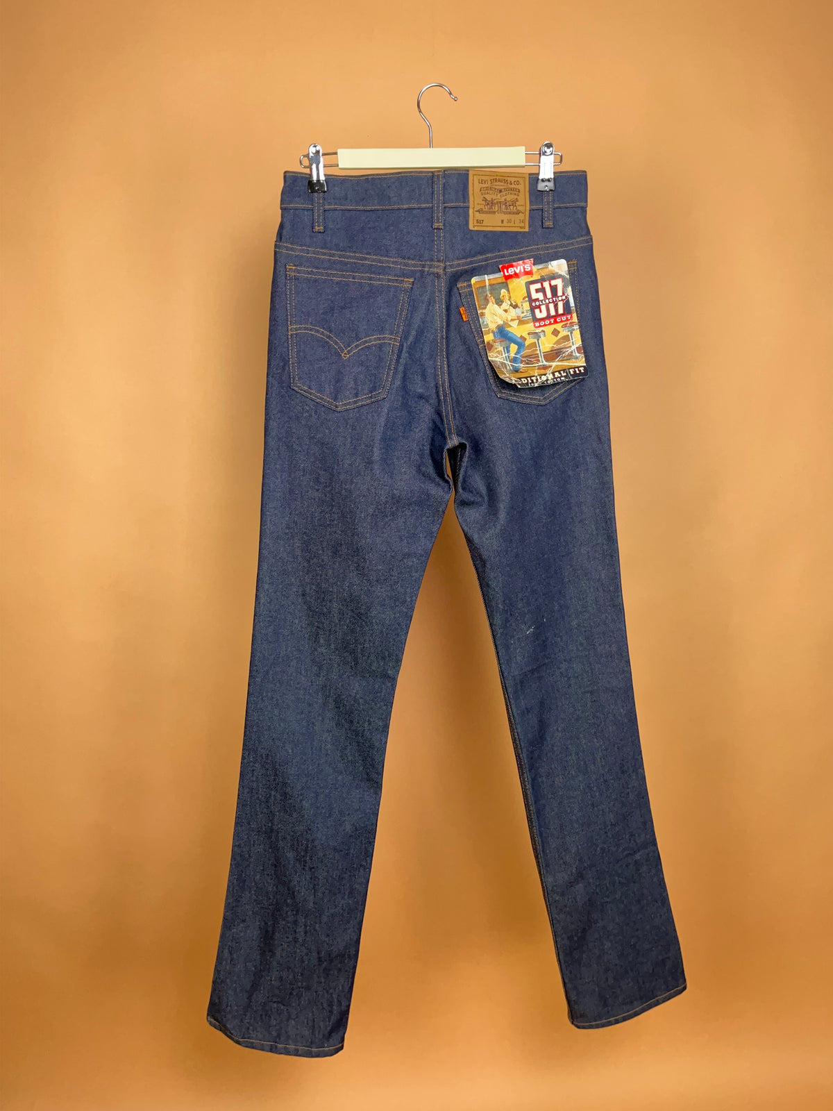 1970s Levi's 517 Orange Tab Deadstock Cowboy Cut Jeans Made in USA - 30"