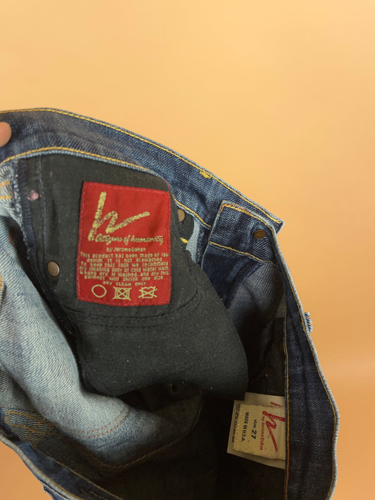 A/New Upcycled Navy Denim Flares - 31"