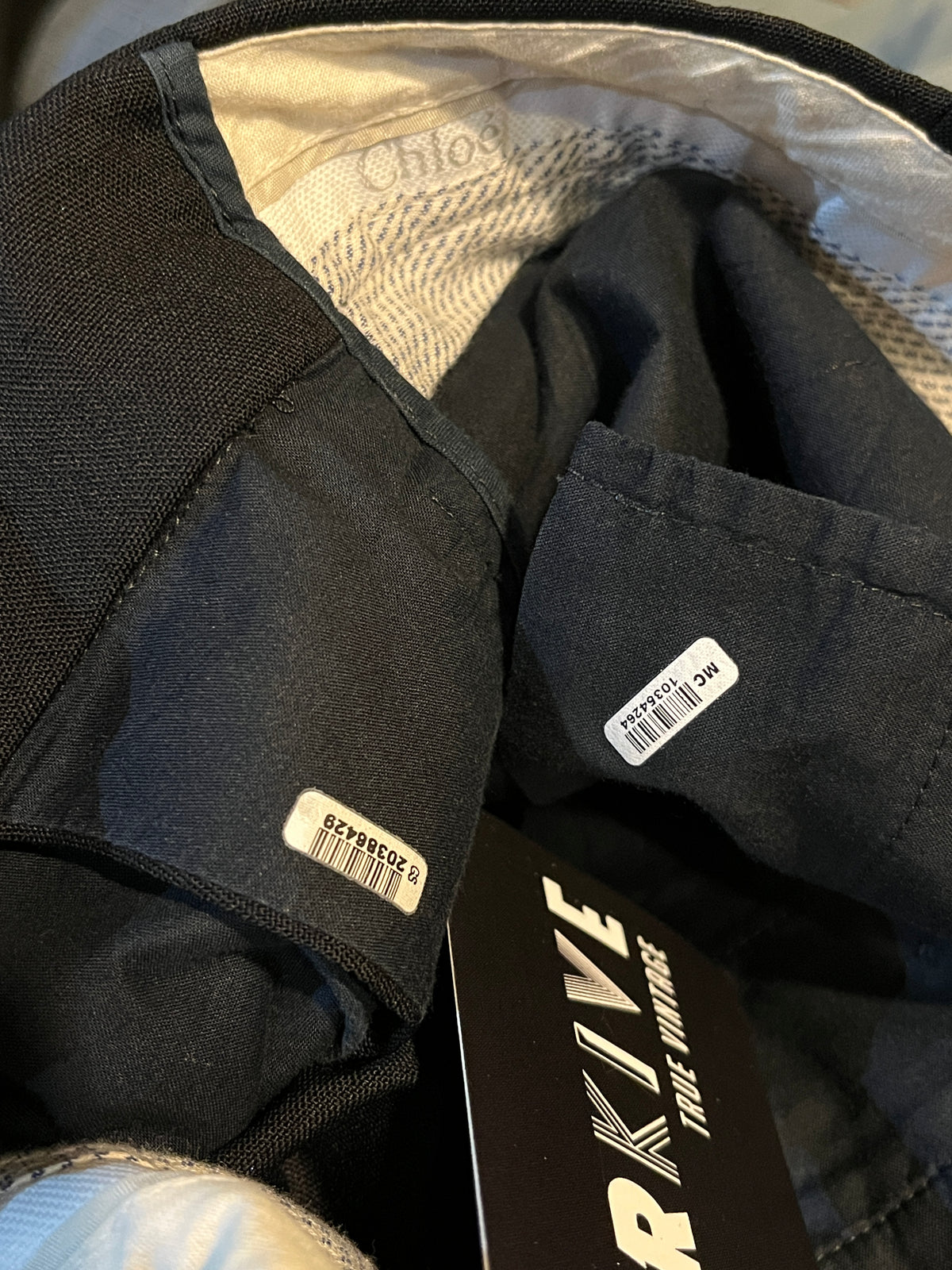 1990's Chloé Black Tailored Straight Leg Wool Trousers - 8