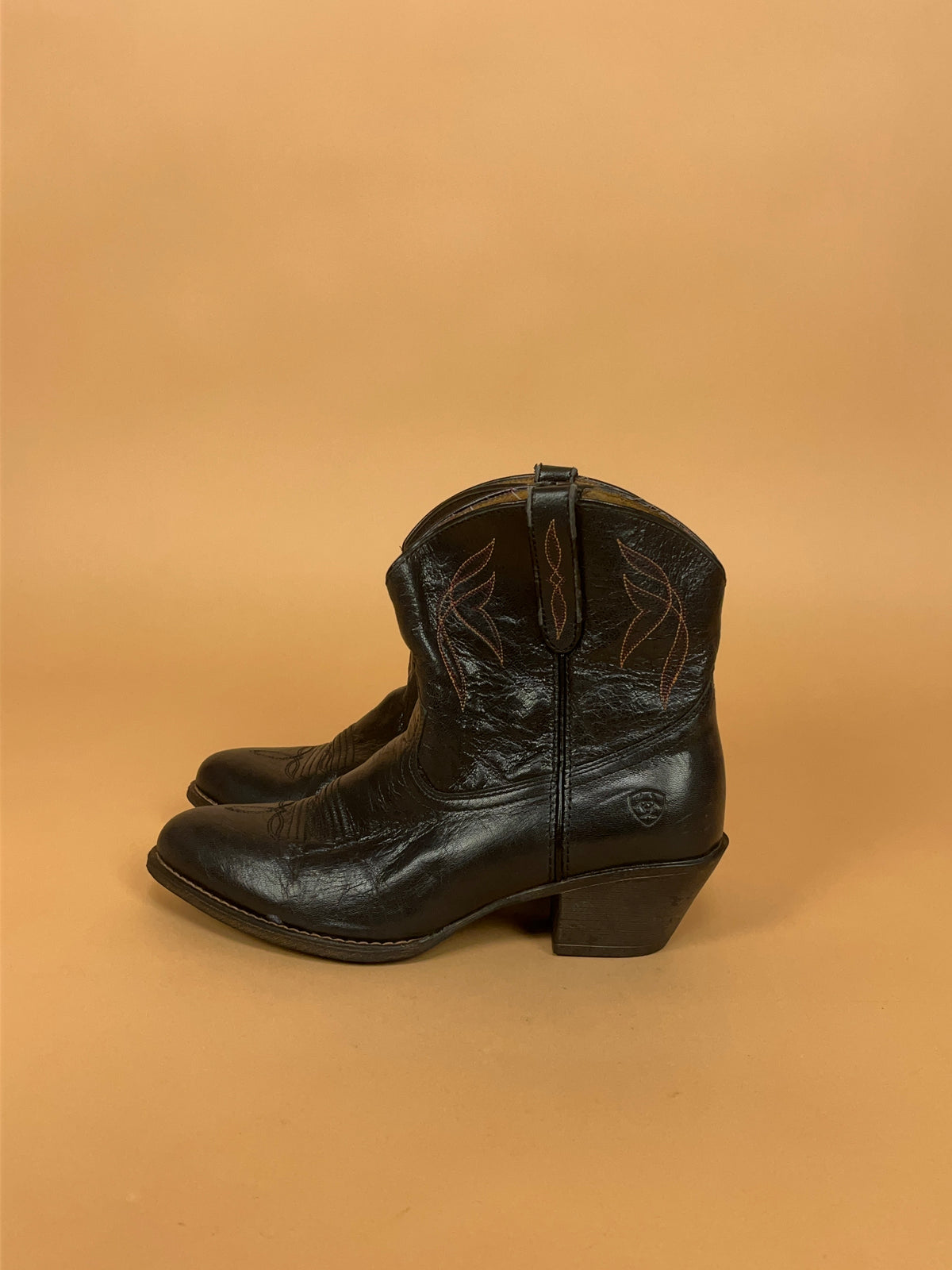 Y2K Ariat Leather Western Ankle Boots - AU 7 Womens
