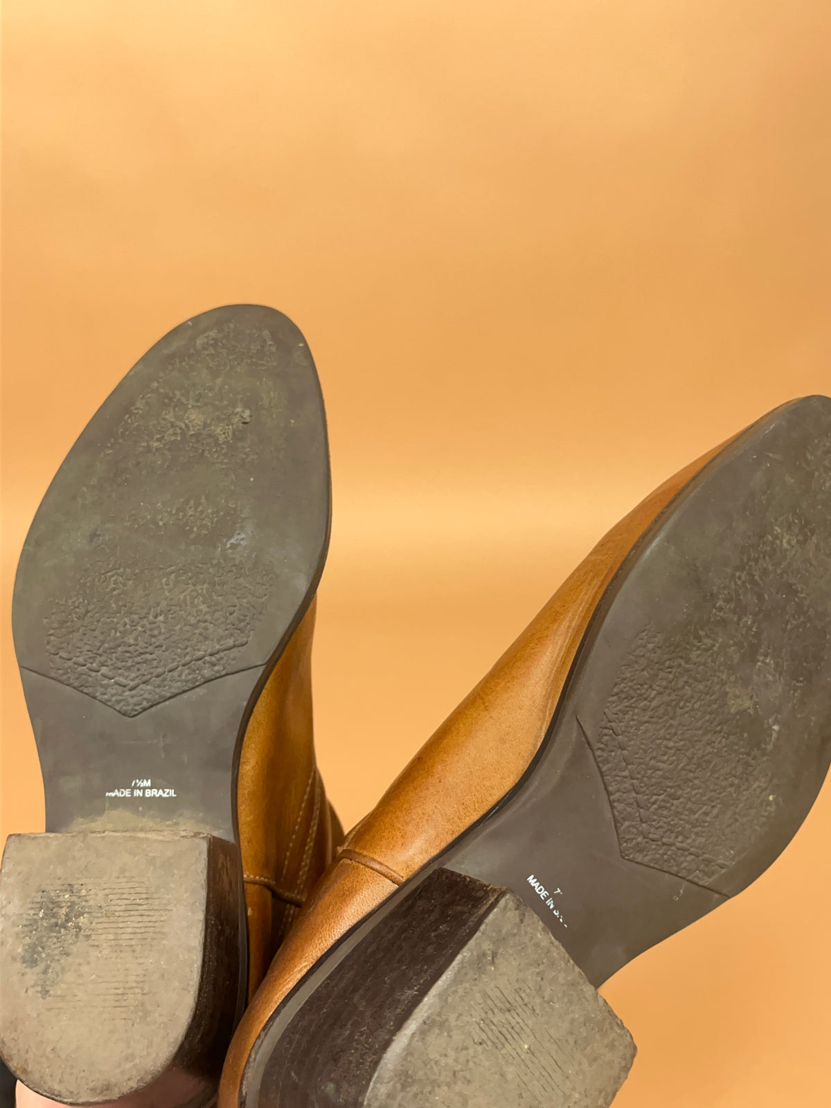 Vintage Tan Leather Western Boots - AU 7 Womens