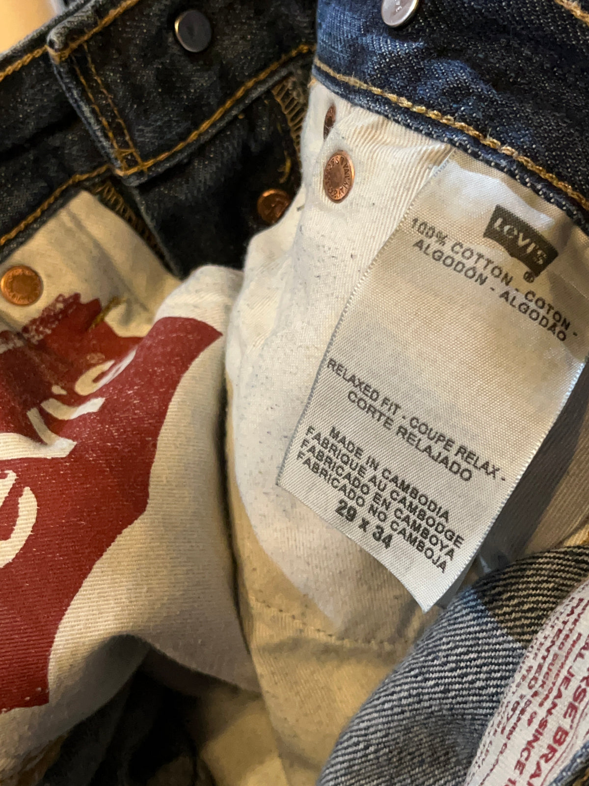 Y2K Levi Strauss & Co Dark Wash Cinch Back Denim Jeans - 31"