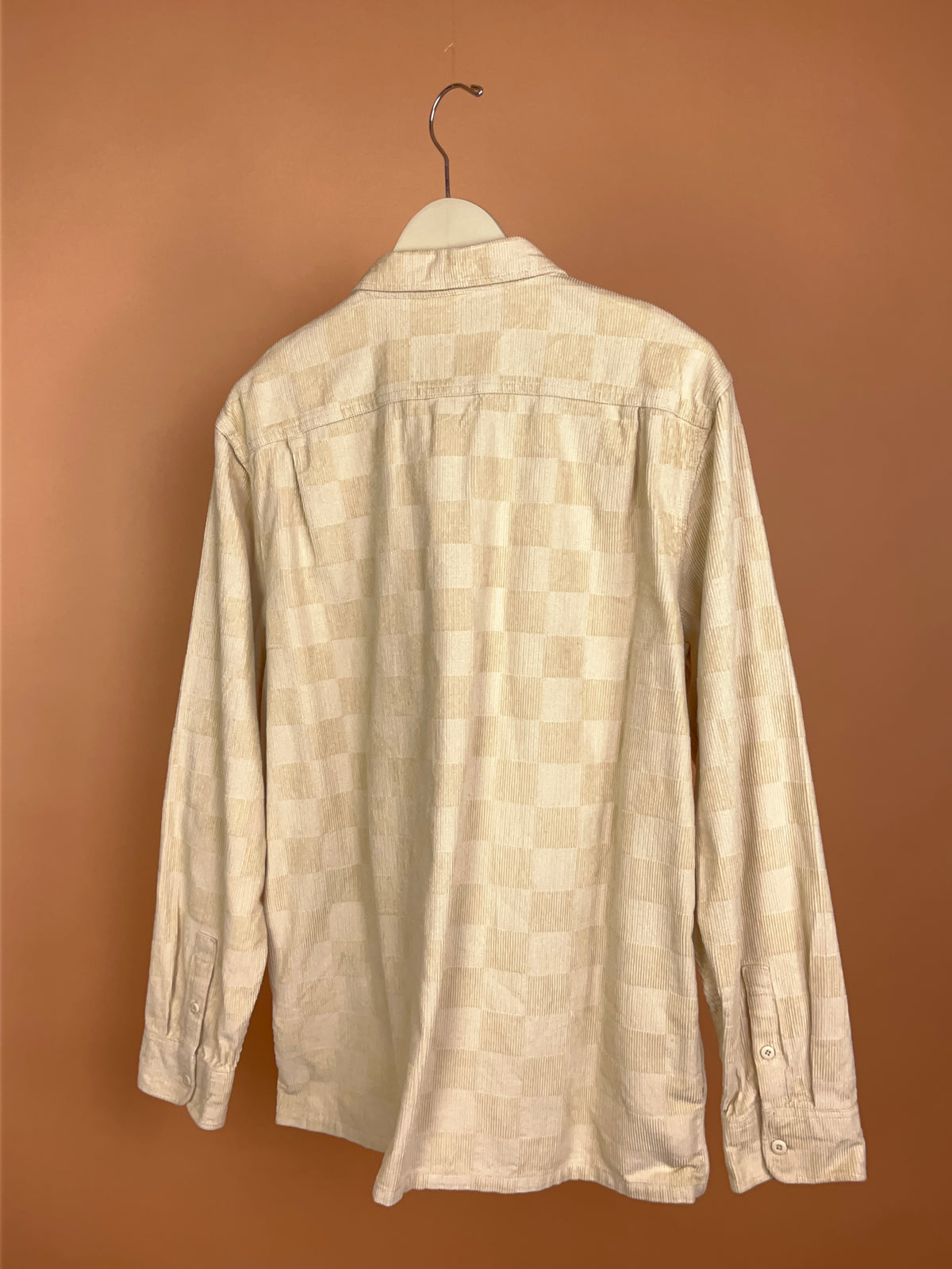 Y2K Vans Sandy Tan Corduroy Shirt - L