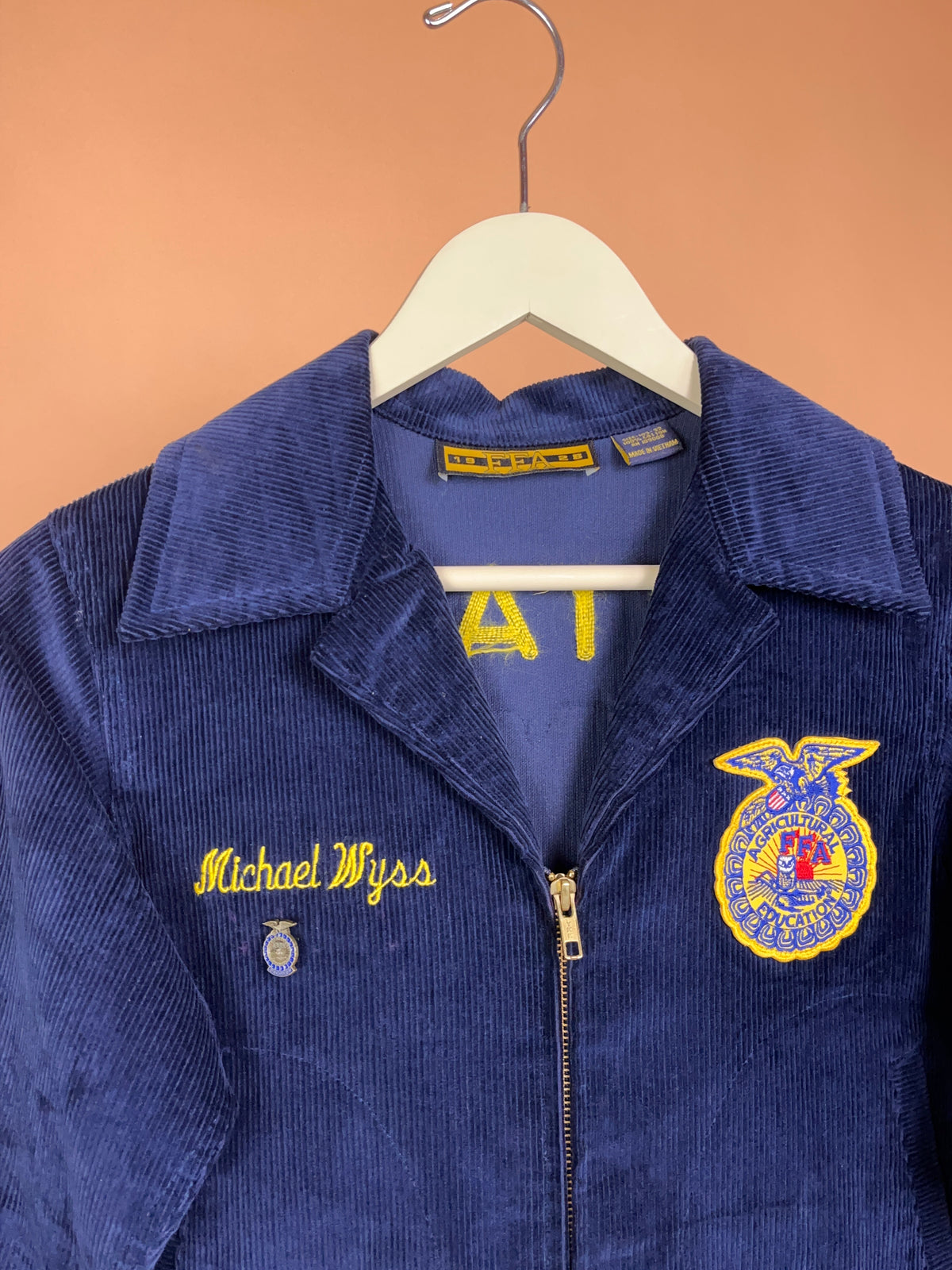 FFA Utah Spanish Fork Chapter corduroy jacket with official emblem patches — Arkive Vintage