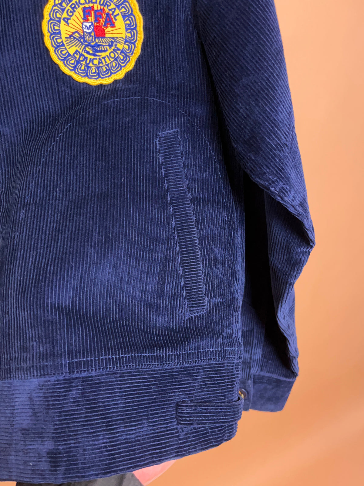 FFA Utah Spanish Fork Chapter corduroy jacket with official emblem patches — Arkive Vintage