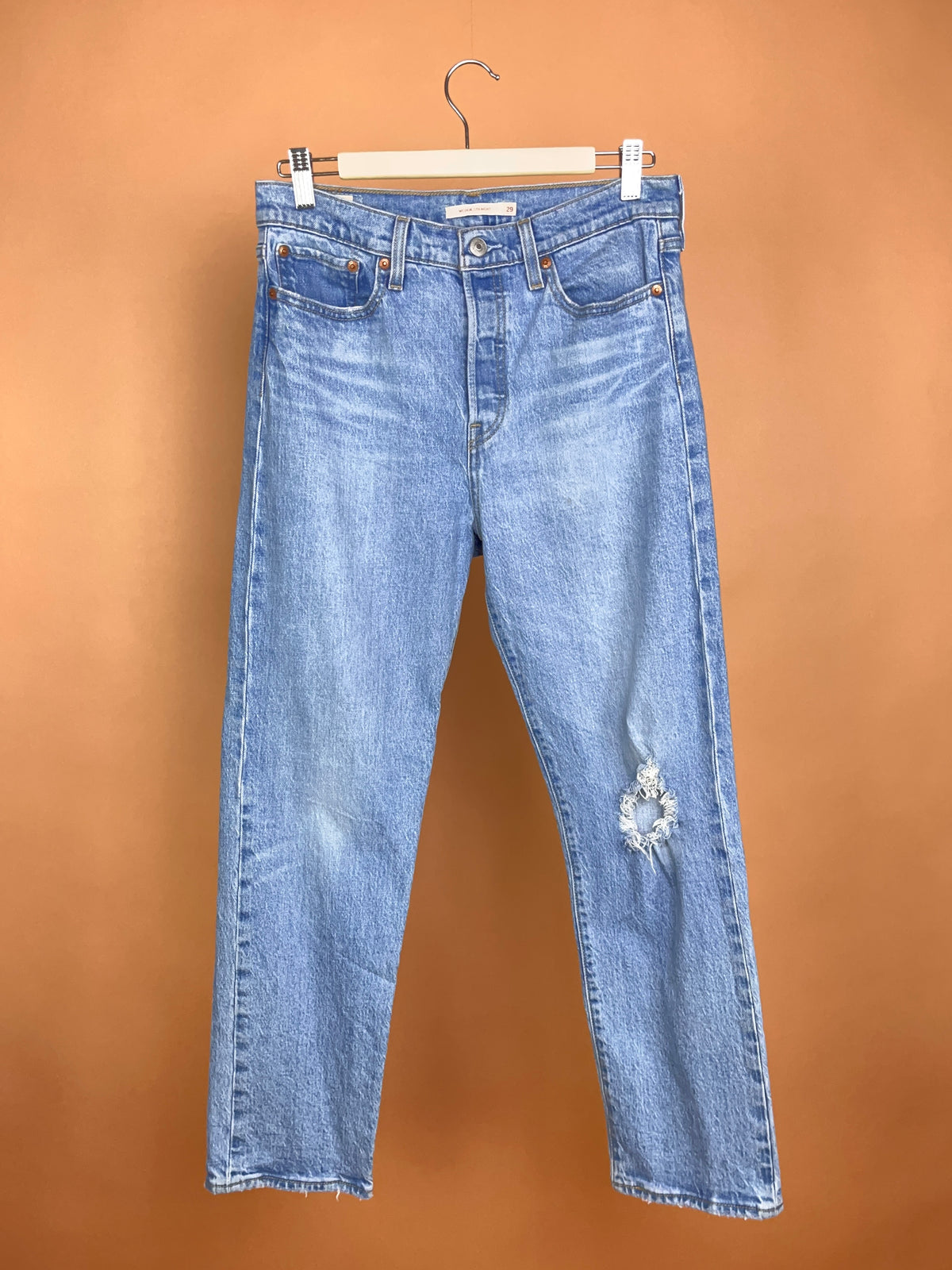 Levi's 501 Light Wash Straight Leg Jeans - 29"