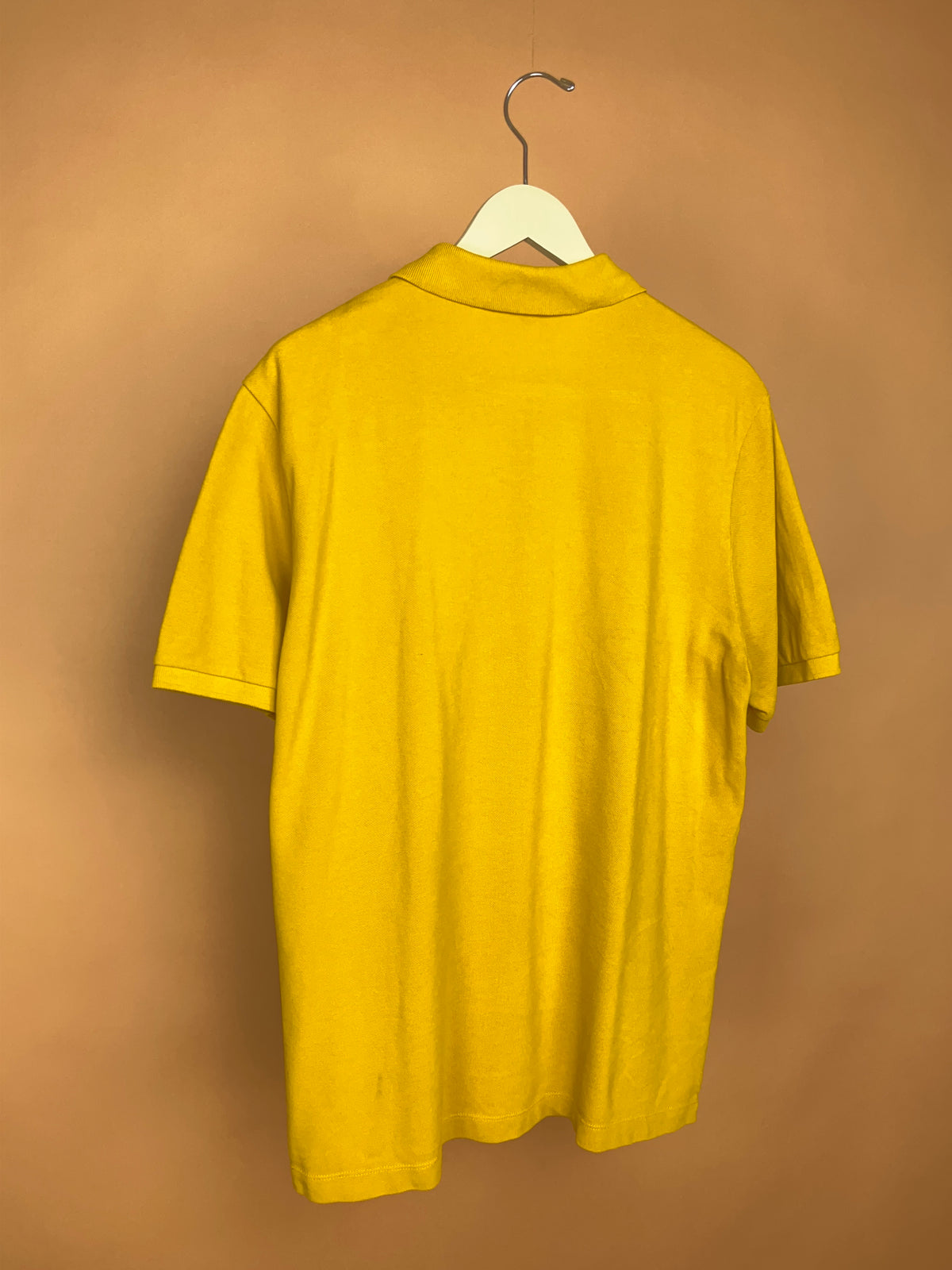 Y2K Burberry Brit yellow cotton pique polo shirt, Nova check vents — Arkive Vintage