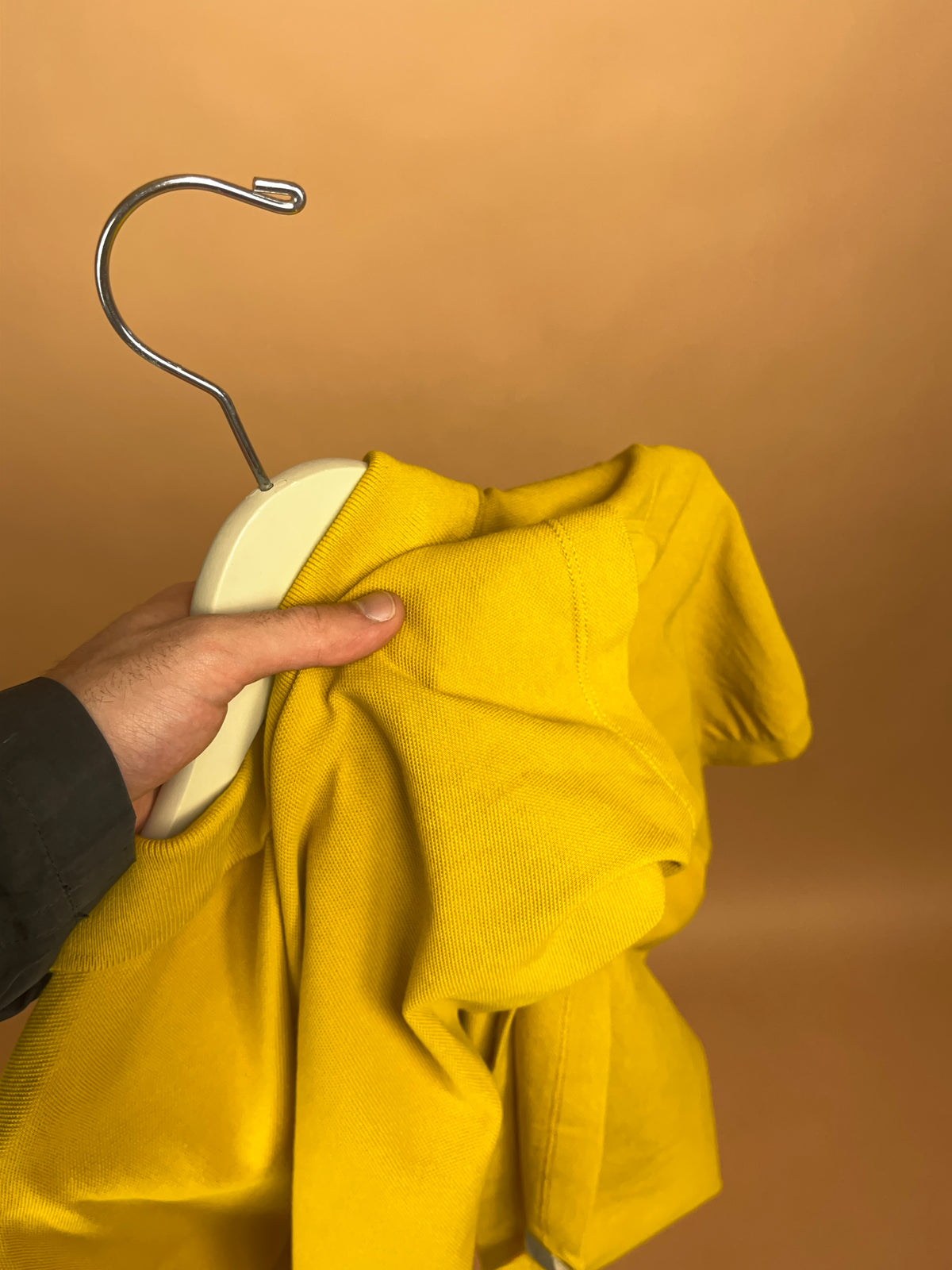 Y2K Burberry Brit yellow cotton pique polo shirt, Nova check vents — Arkive Vintage