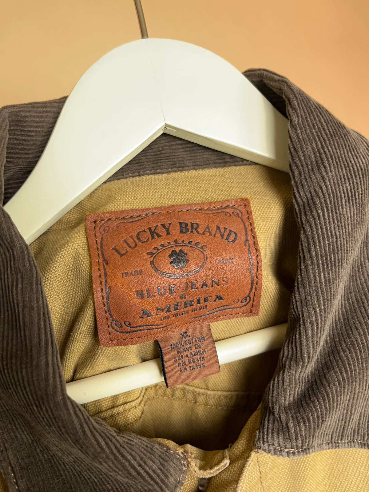 Lucky Brand Tan Canvas Trucker Jacket - M